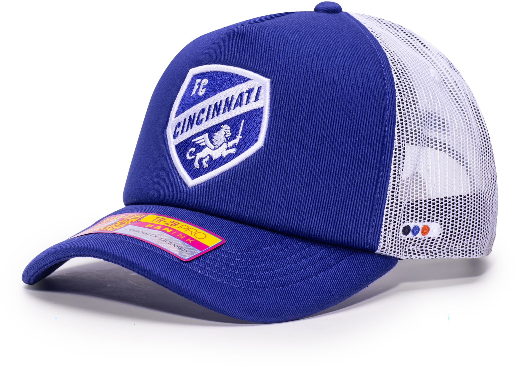 Fan Ink Men's FC Cincinnati Blue Logo Adjustable Trucker Hat