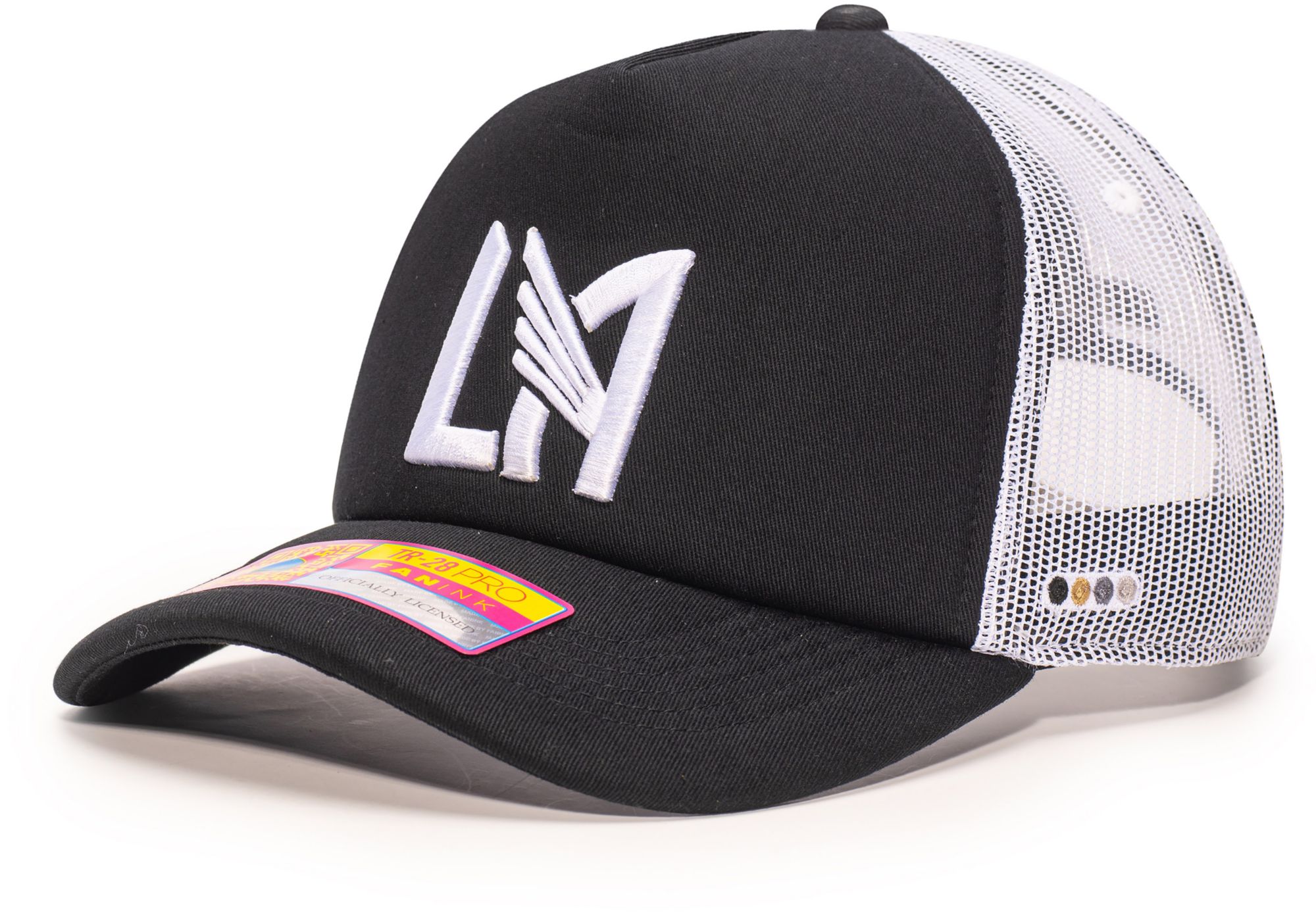 Fan Ink Men's Los Angeles FC Black Logo Adjustable Trucker Hat