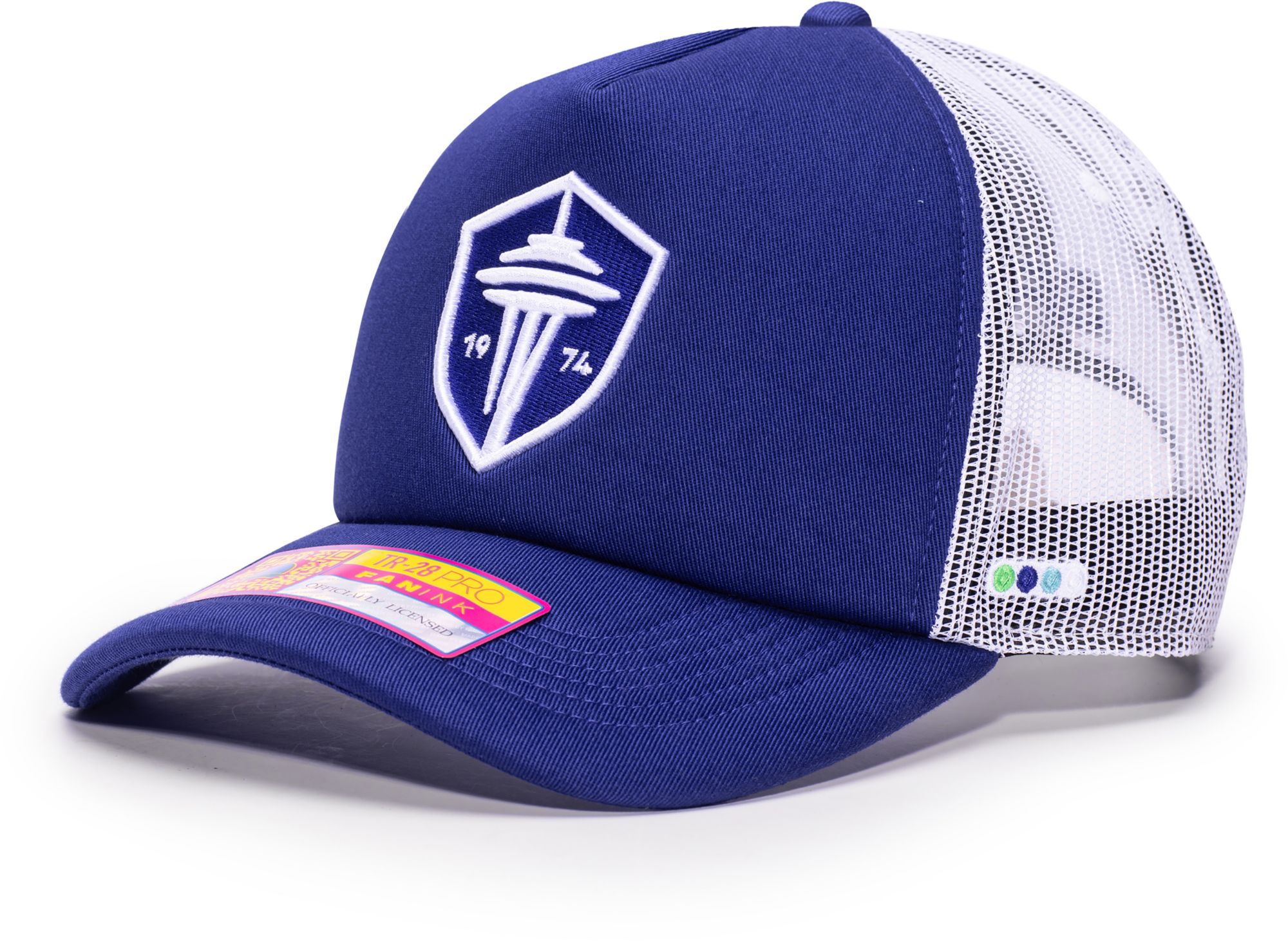 Fan Ink Men's Seattle Sounders Blue Logo Adjustable Trucker Hat