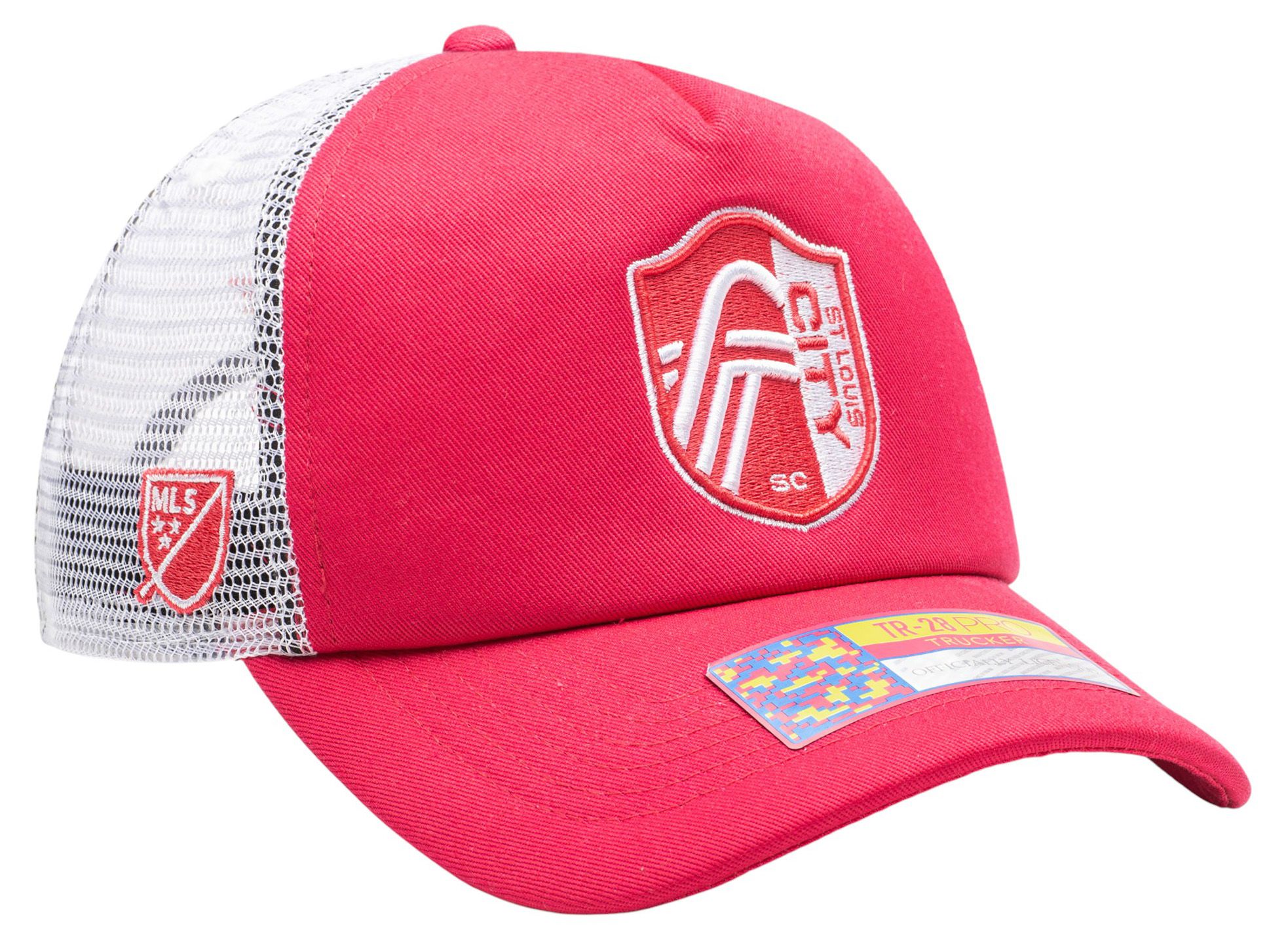 Fan Ink Men's St. Louis FC Red Logo Adjustable Trucker Hat