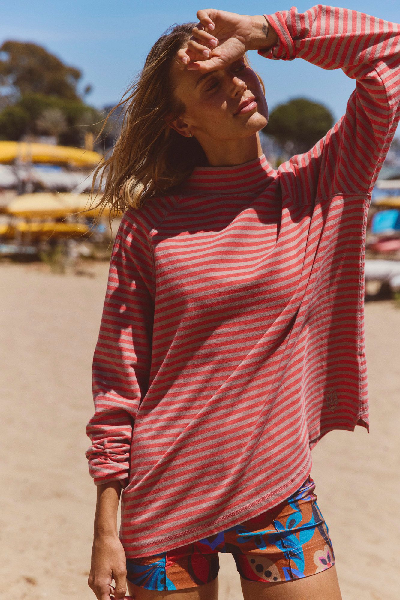 FP Movement Women's Restoration Yarn Dye Stripe Layer