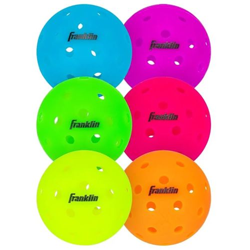 Franklin X-40 Outdoor Pickleballs – 6 Pack Assorted Colors