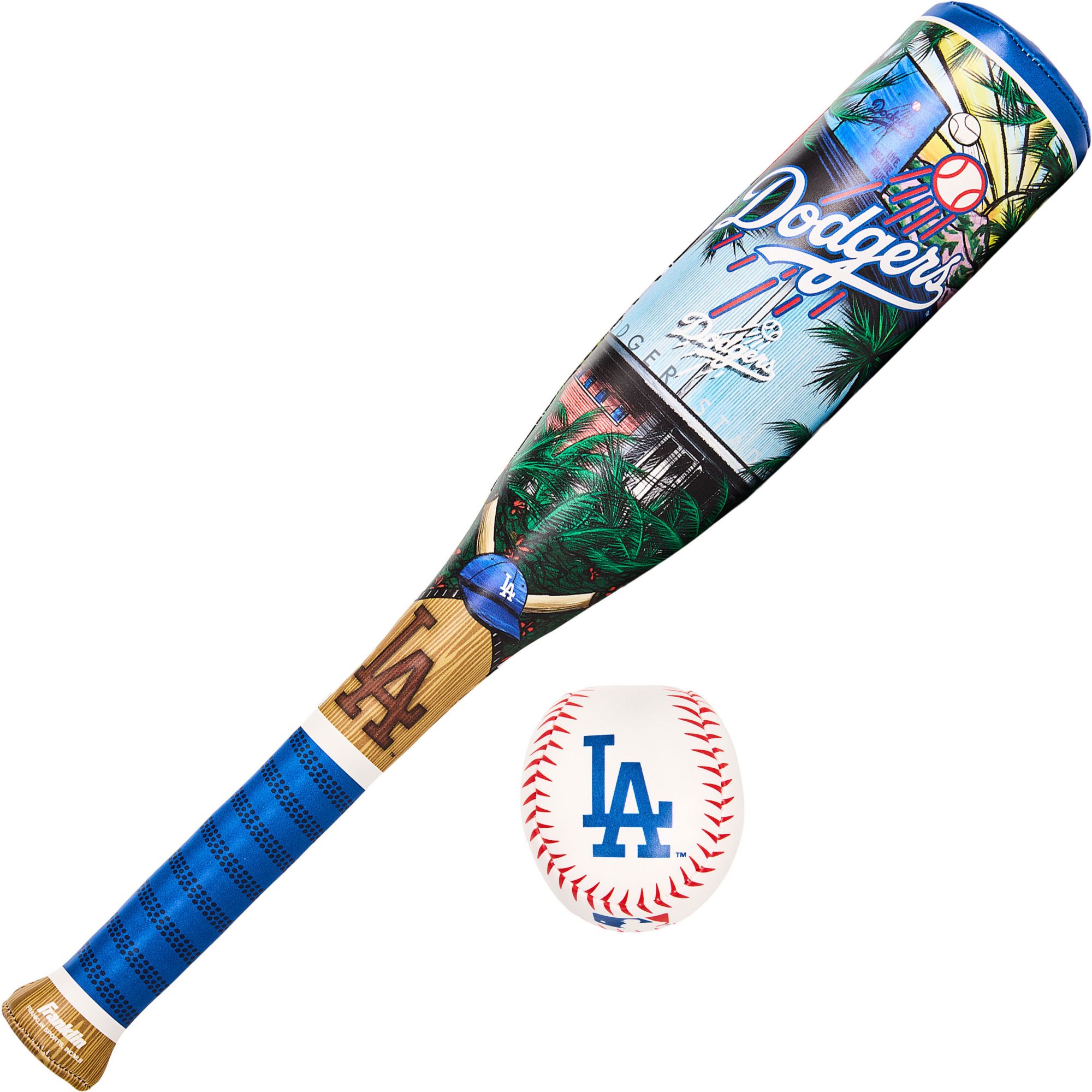 Franklin Los Angeles Dodgers Club Culture Soft Bat and Ball Set