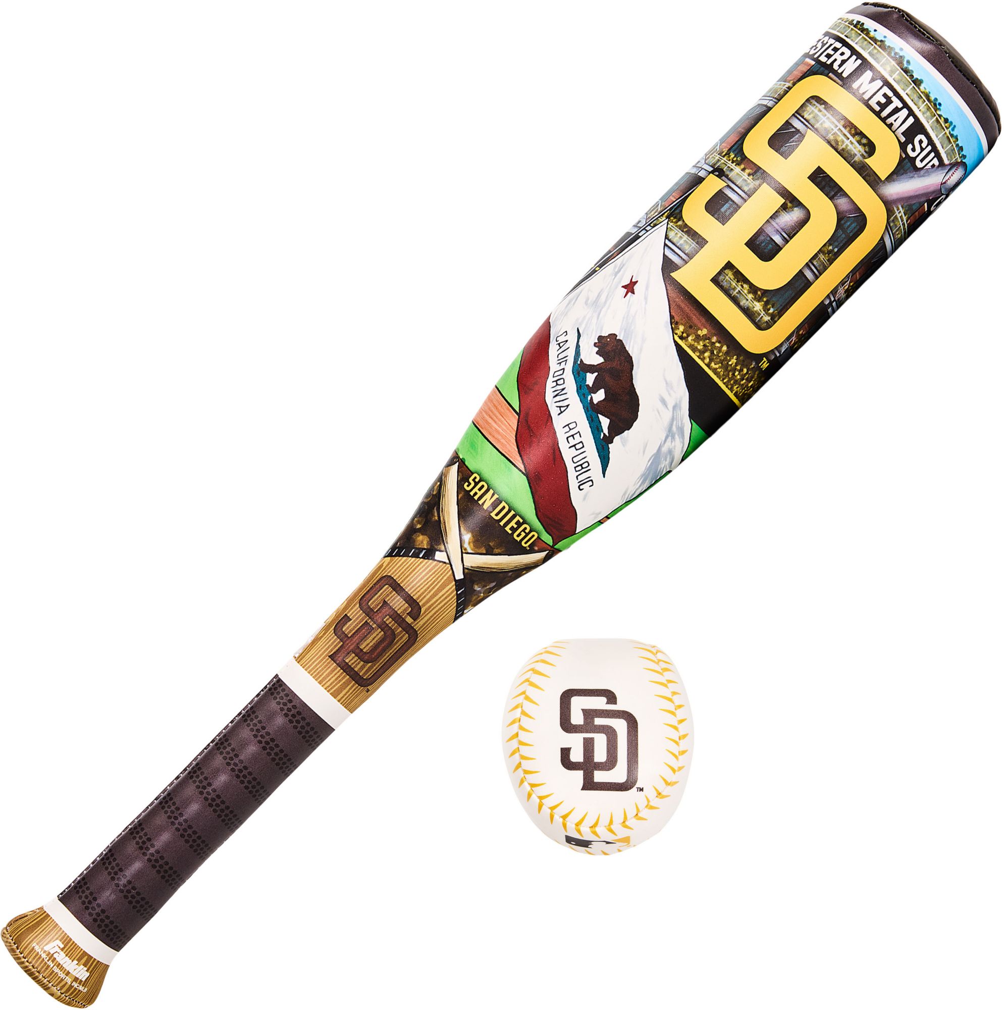 Franklin San Diego Padres Club Culture Soft Bat and Ball Set
