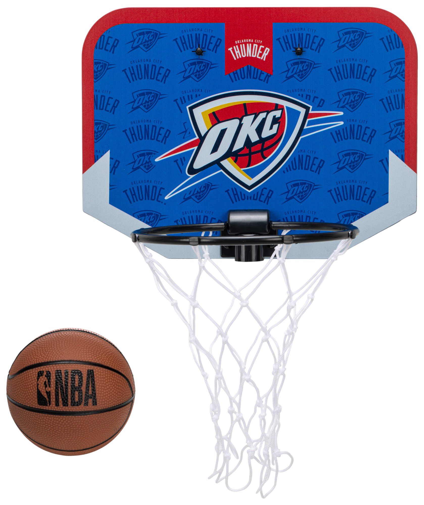 Franklin Unisex Oklahoma City Thunder Over The Door Mini Basketball Hoop and Ball Set