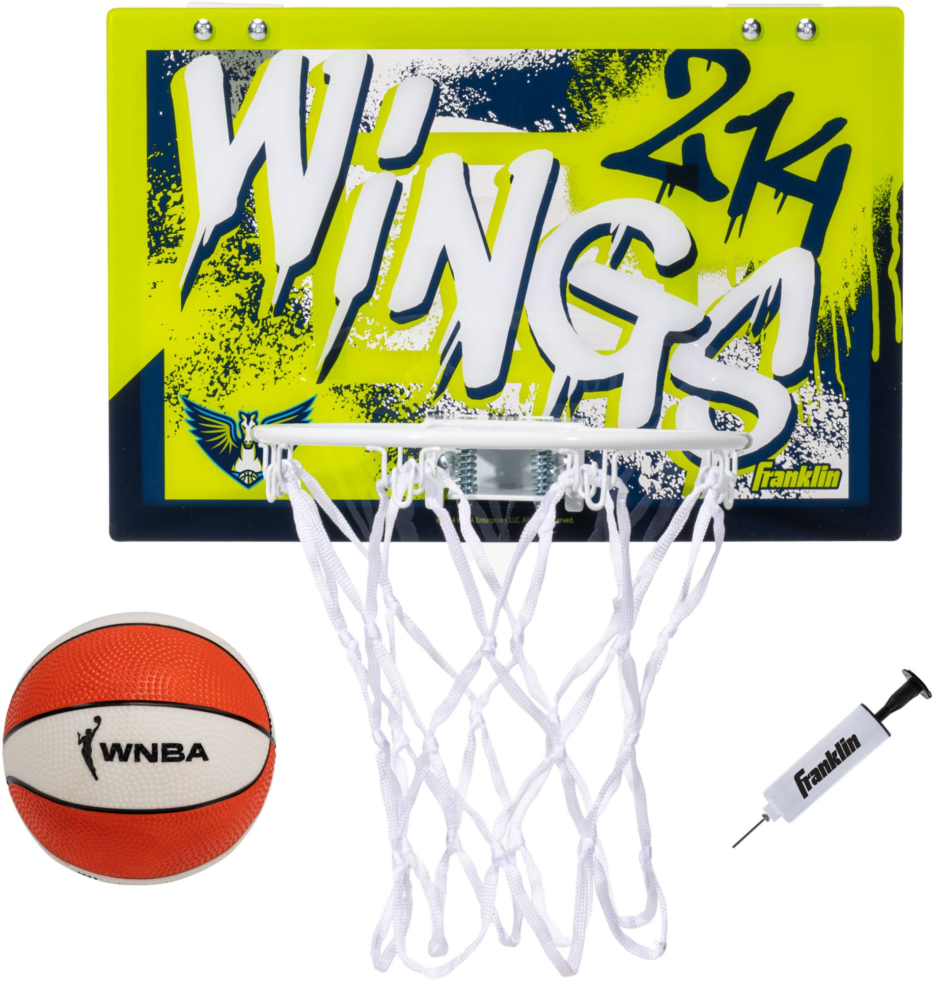 Franklin Dallas Wings Over The Door Mini Basketball Hoop and Ball Set