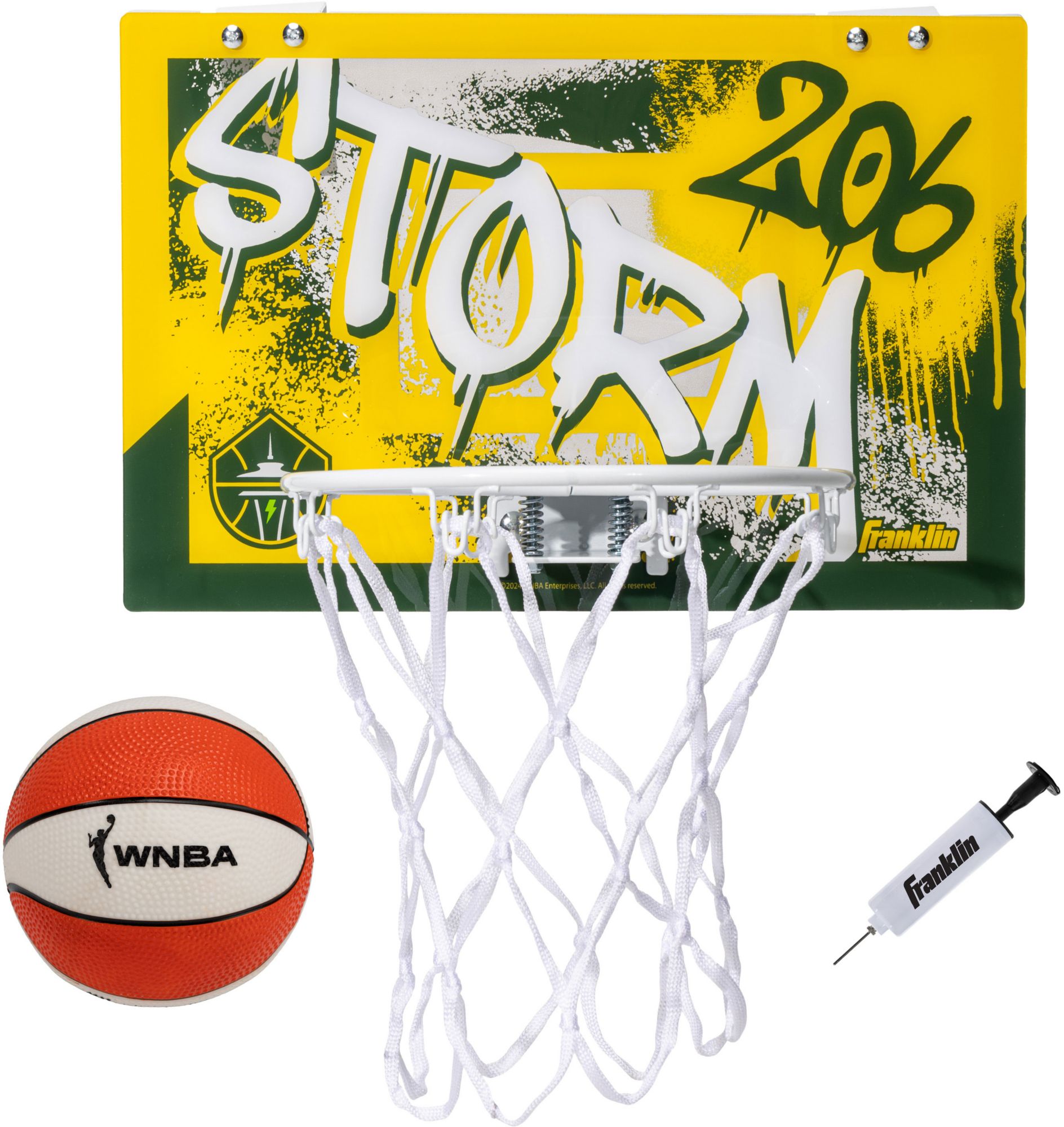 Franklin Seattle Storm Over The Door Mini Basketball Hoop and Ball Set