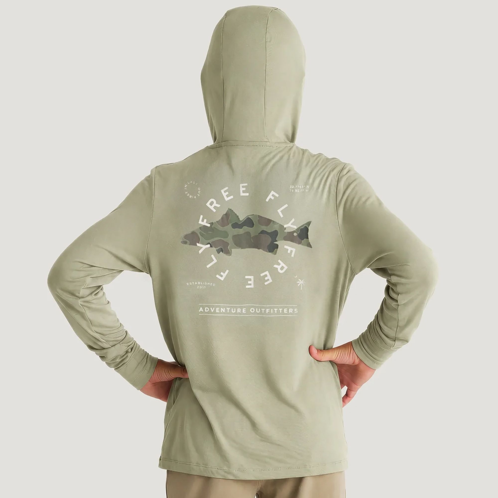 Free Fly Kids' Bamboo Shade Graphic Hoodie
