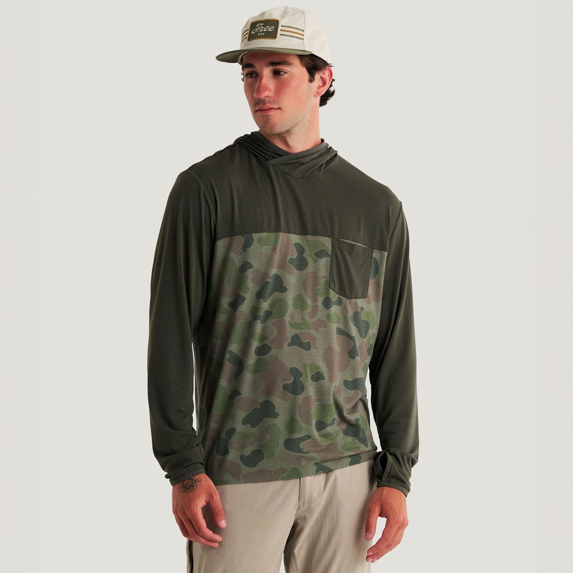 Free Fly Men's Bamboo Hybrid Hoodie