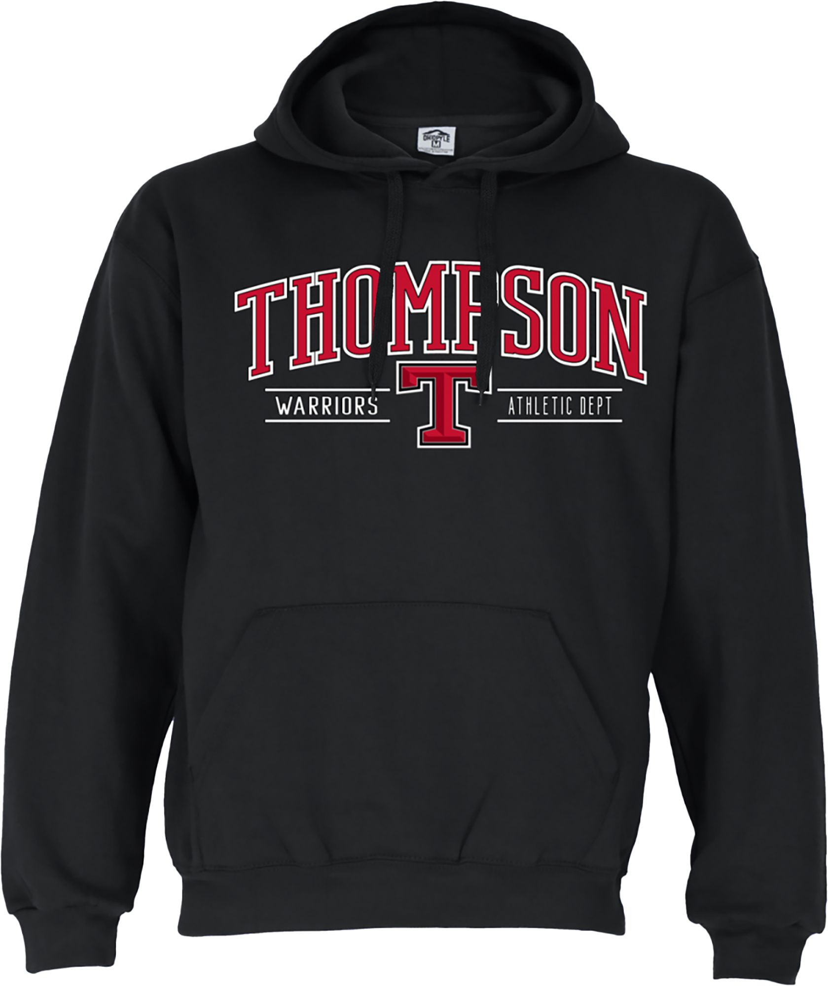 Ohiopyle Prints Adult Thompson High School Black Pullover Hoodie