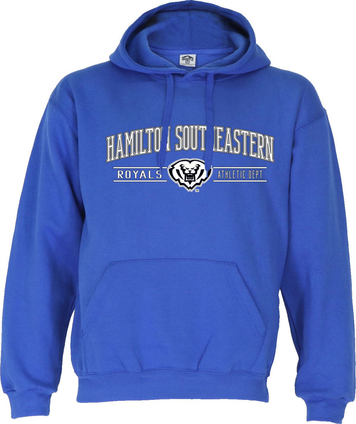 Ohiopyle Prints Men's Hamilton Southeastern High School Blue Pullover Hoodie