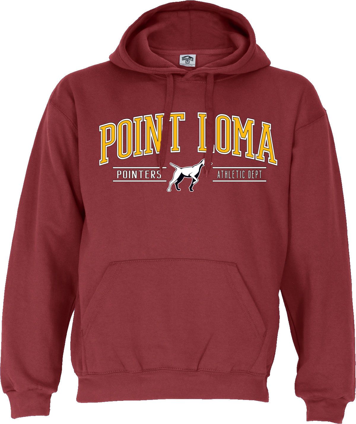 Ohiopyle Prints Men's Point Loma High School Maroon Pullover Hoodie