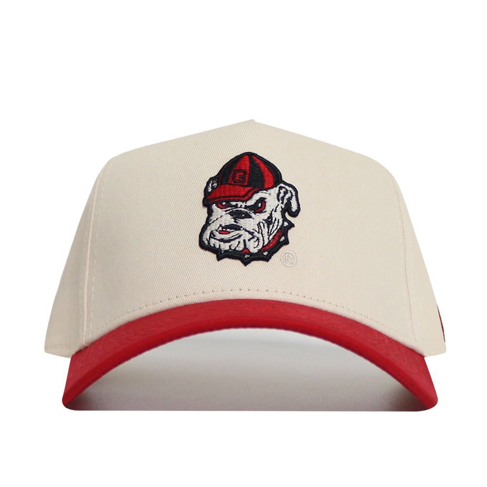 No Rivals Adult Georgia Bulldogs Red Vintage Logo Snapback