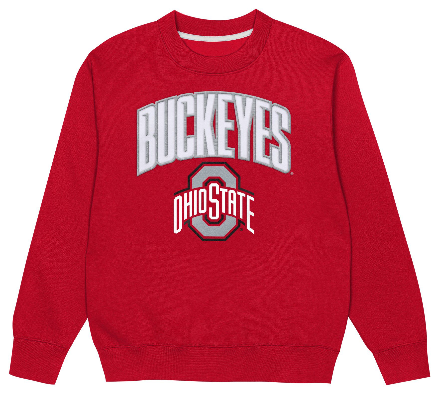 Gen2 Boys' Ohio State Buckeyes University Red Place Kicker 47 Crew Pullover Sweatshirt