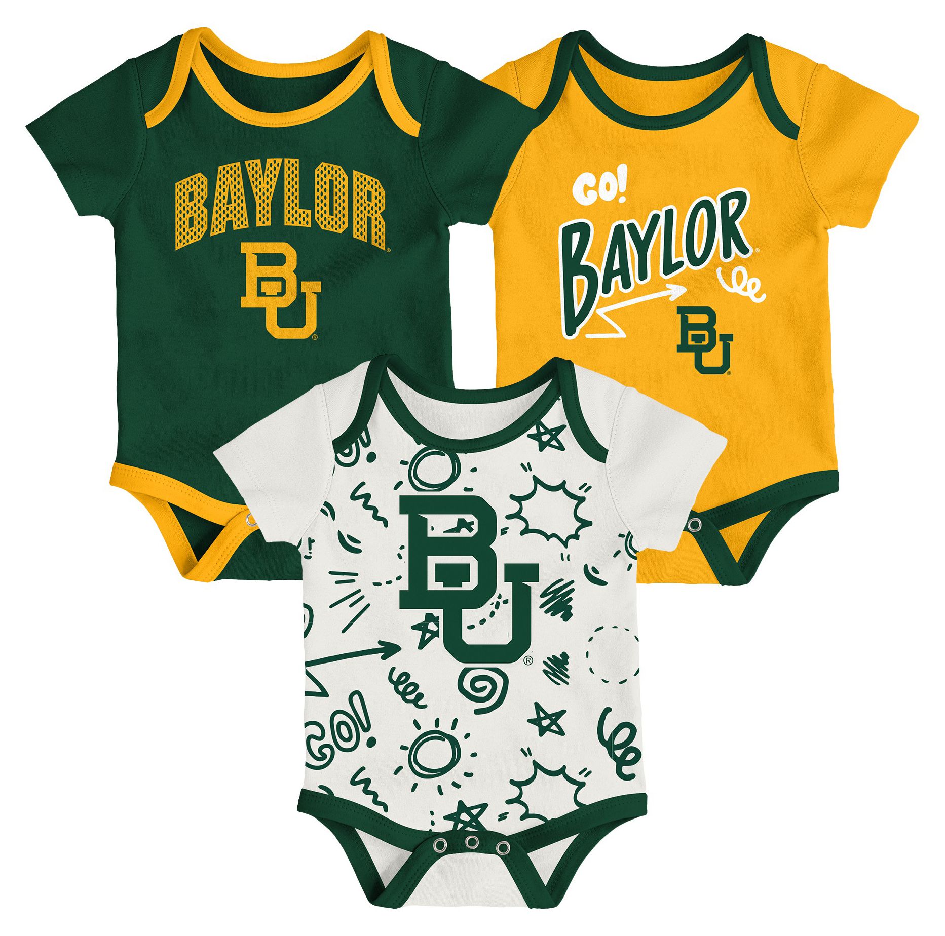 Gen2 Infant Baylor Bears All Day Play Creeper Set