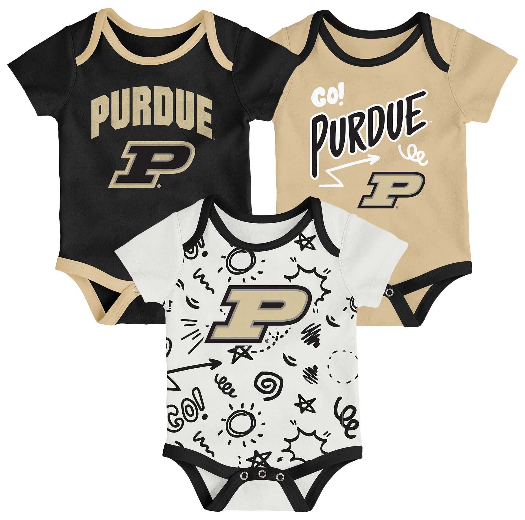 Gen2 Newborn Purdue Boilermakers All Day Play Creeper Set