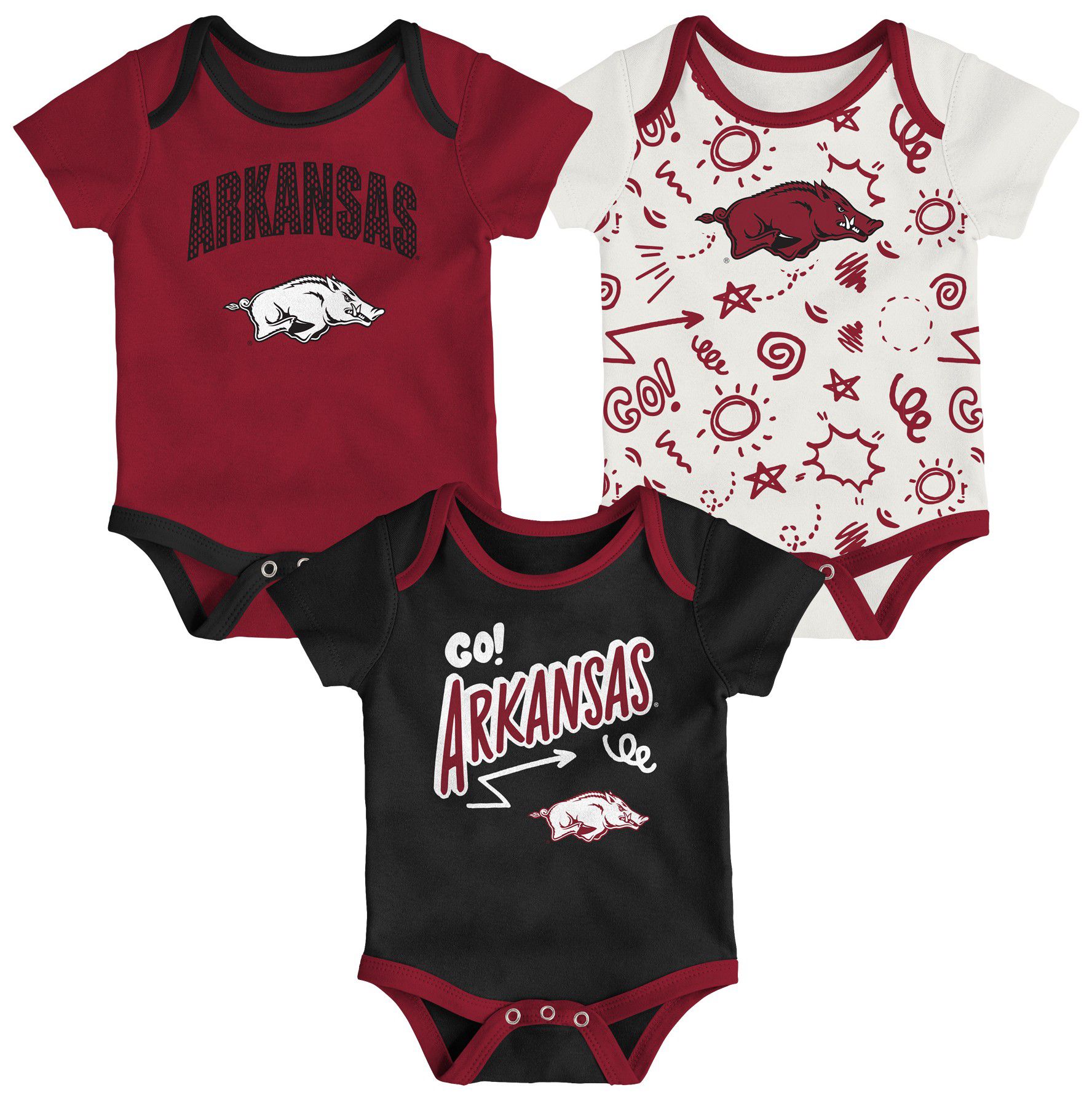 Gen2 Infant Arkansas Razorbacks All Day Play Creeper Set