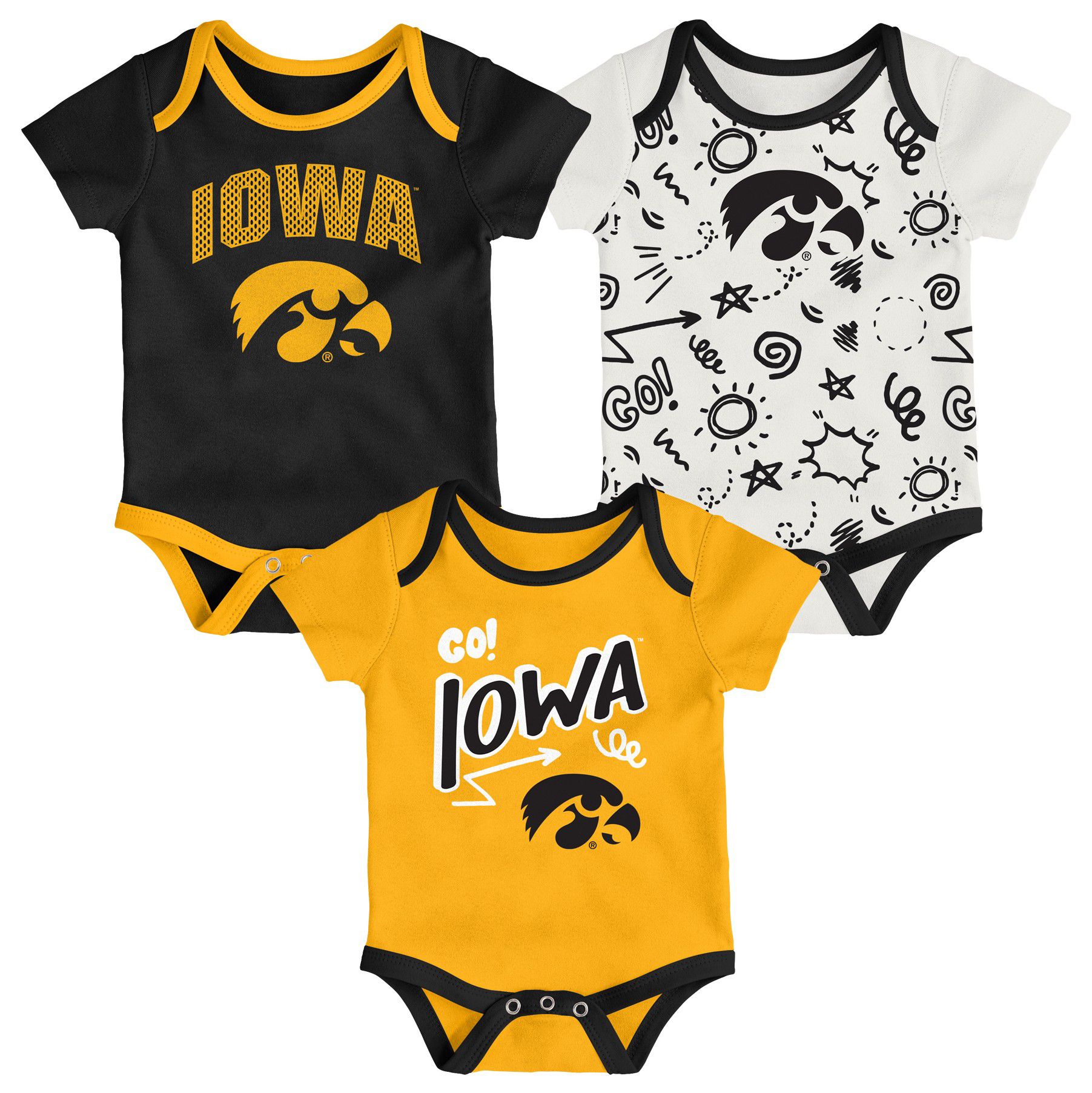 Gen2 Infant Iowa Hawkeyes All Day Play Creeper Set