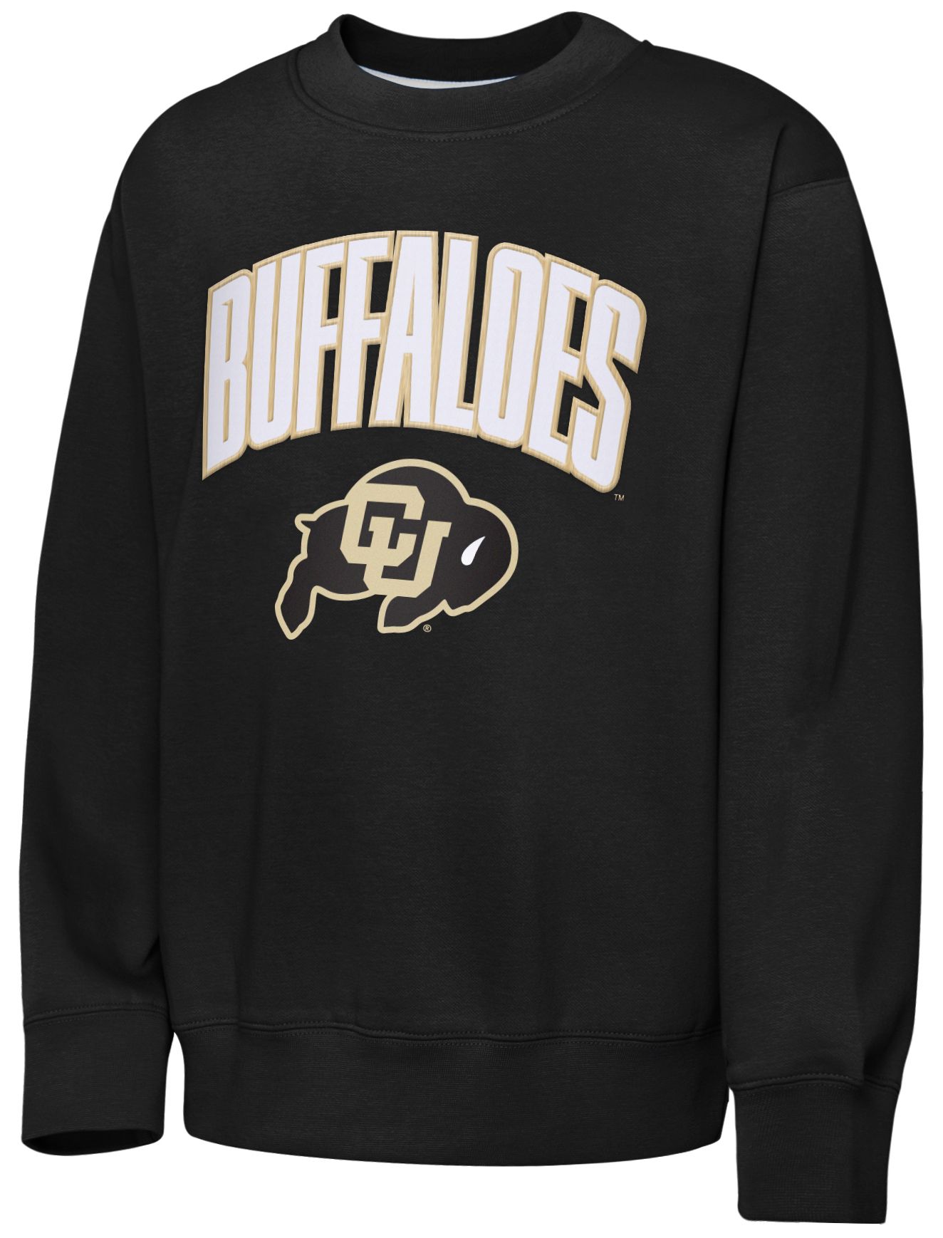 Gen2 Youth Colorado Buffaloes Black Place Kicker Crew Pullover Sweatshirt