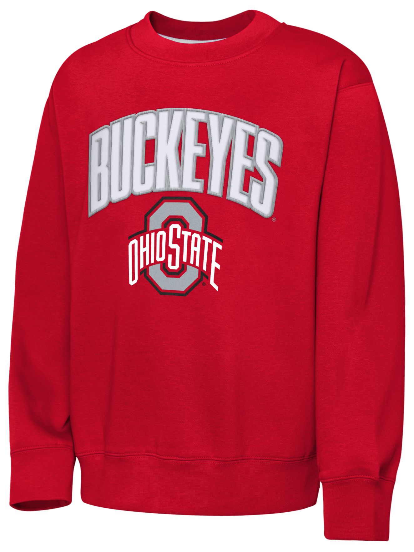 Gen2 Youth Ohio State Buckeyes University Red Place Kicker Crew Pullover Sweatshirt