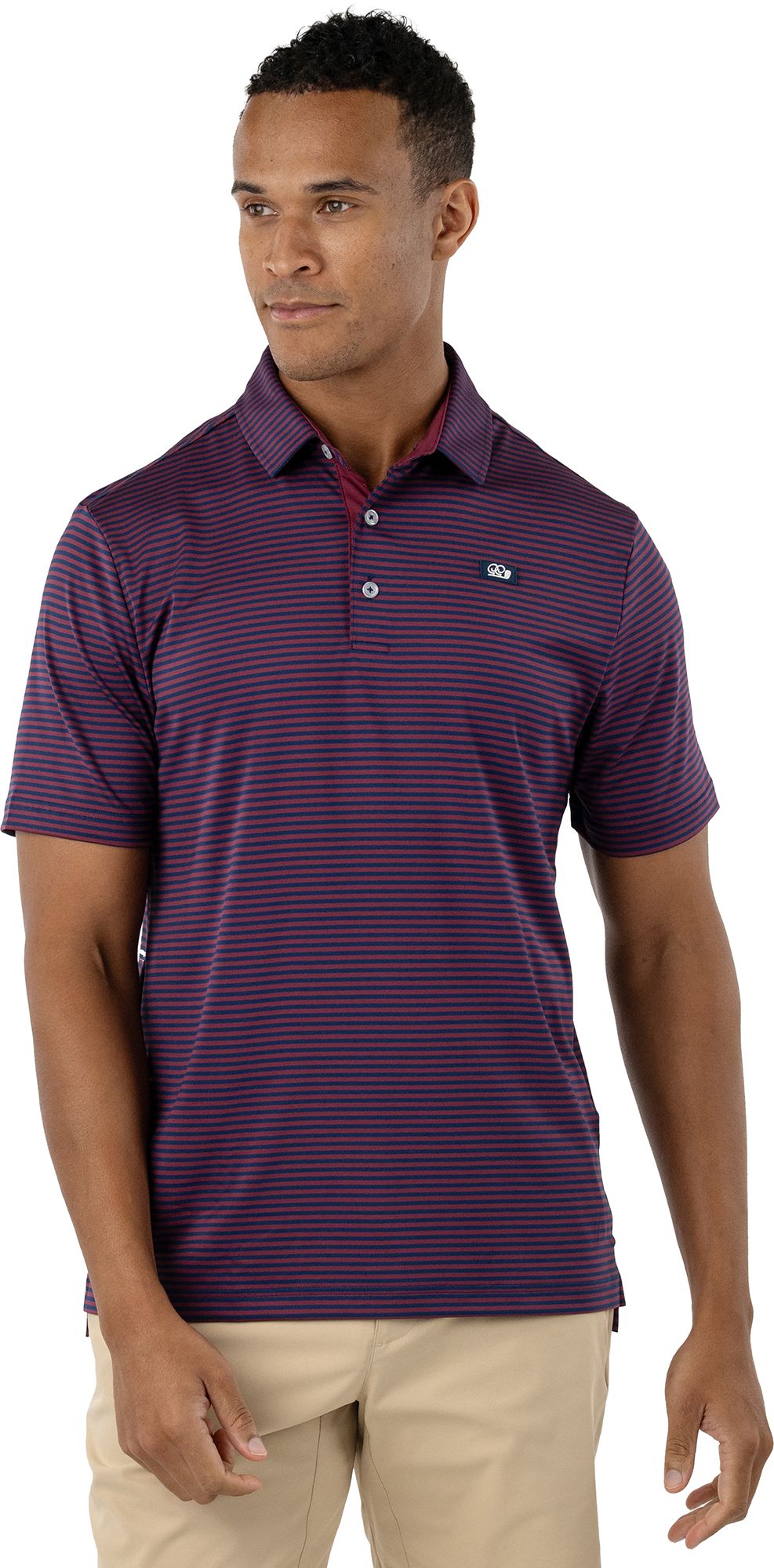 Burgundy Navy Stripe