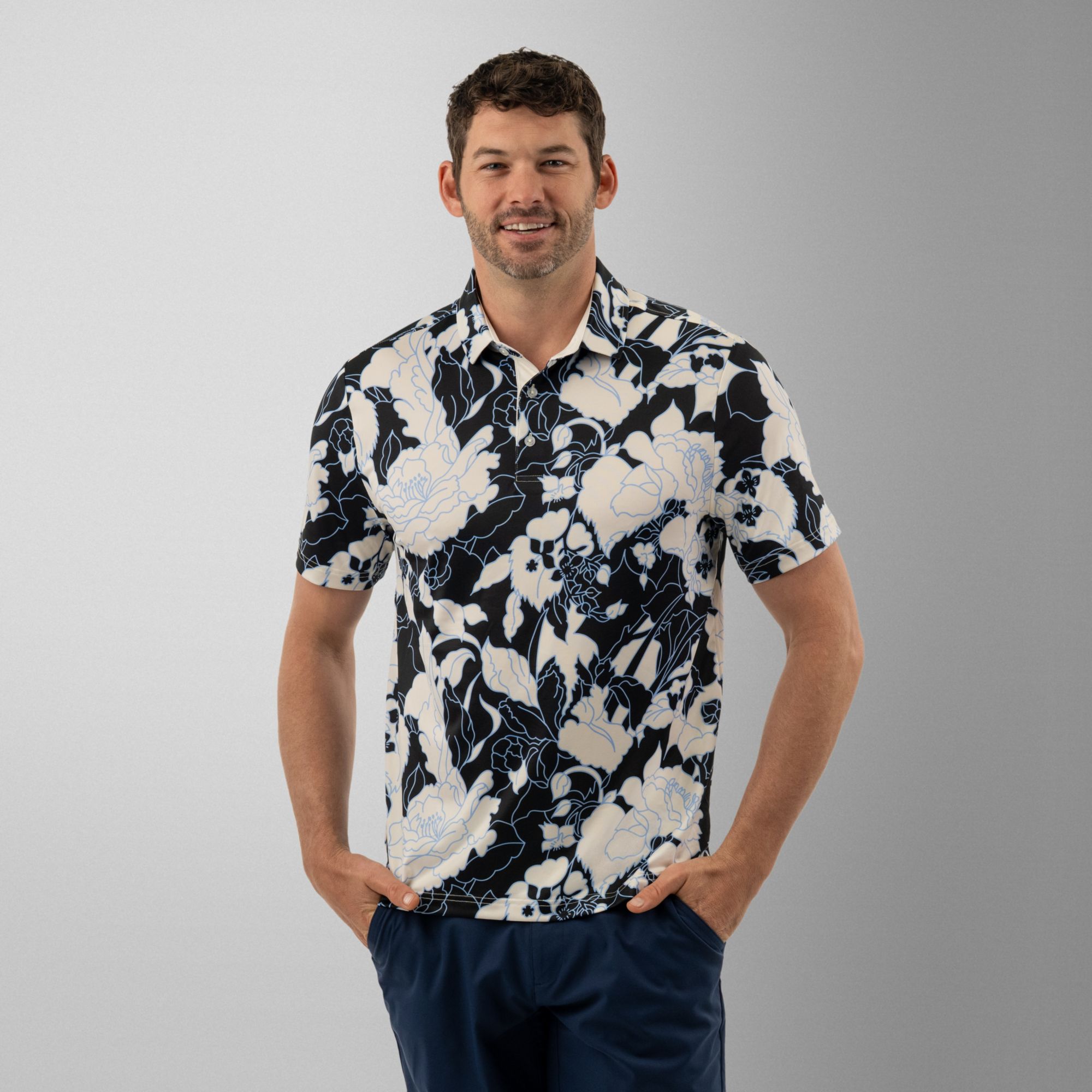 Good Good Golf Men's Pivot Petal Golf Polo