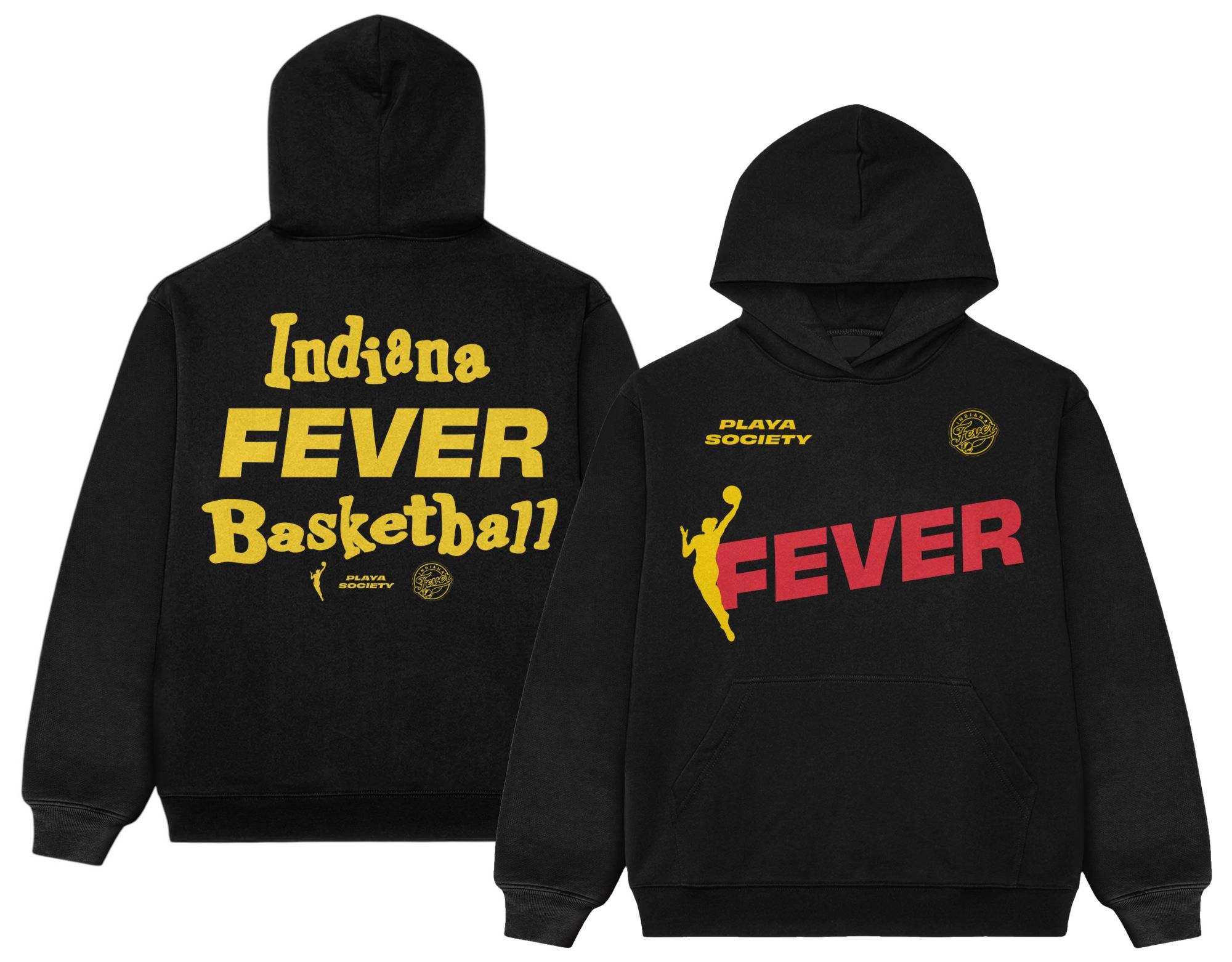 PLAYA SOCIETY Unisex Indiana Fever Black Catch Up Hoodie