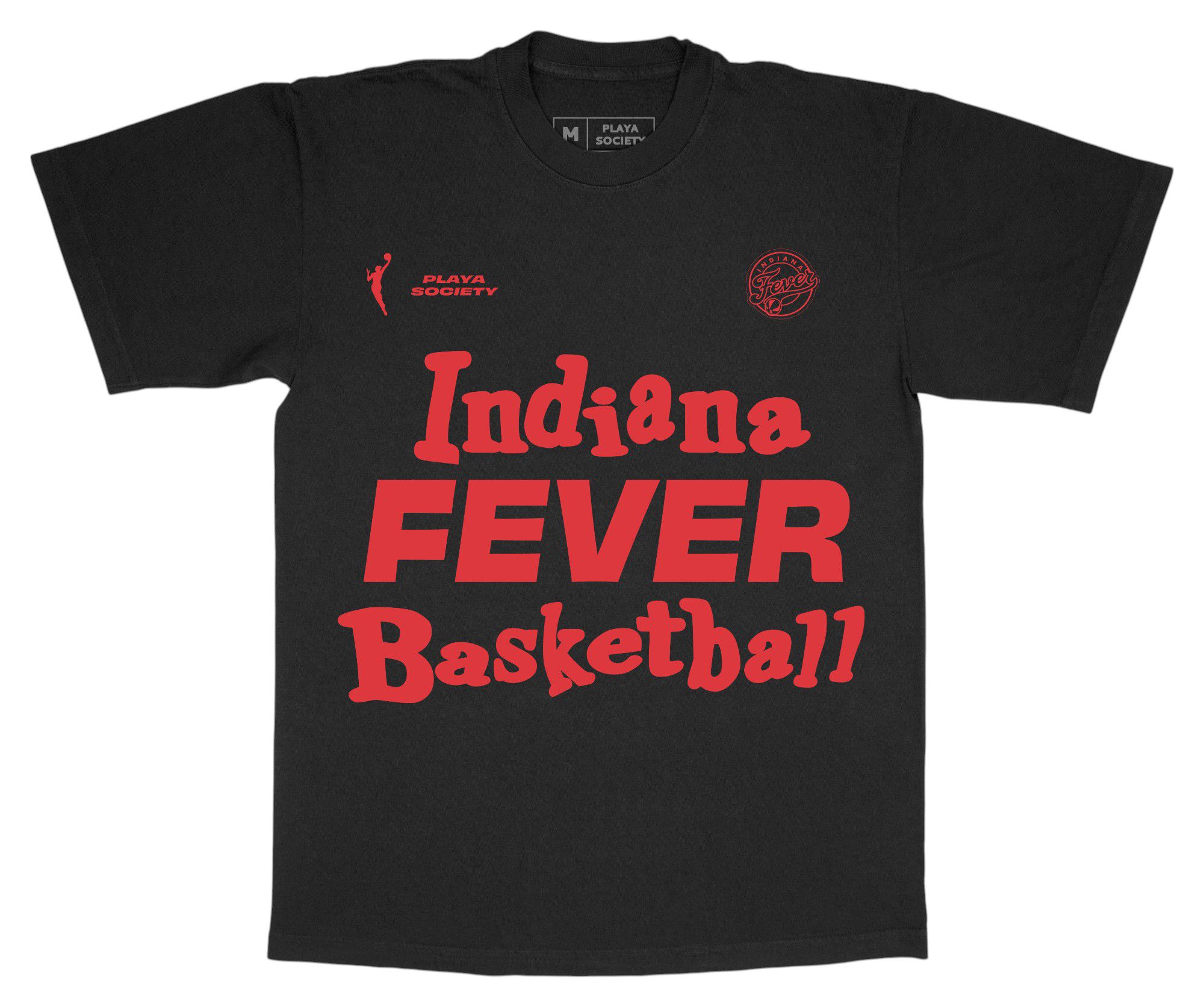 PLAYA SOCIETY Adult Indiana Fever Black Catch Up T-Shirt