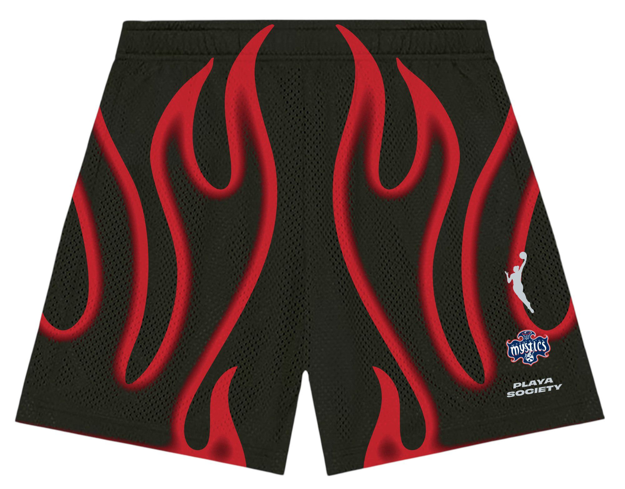PLAYA SOCIETY Adult Washington Mystics Black Catch Up Shorts