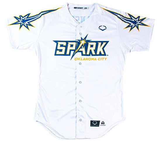 Driving Force Sports Men's Oklahoma City Spark White Softball Jersey