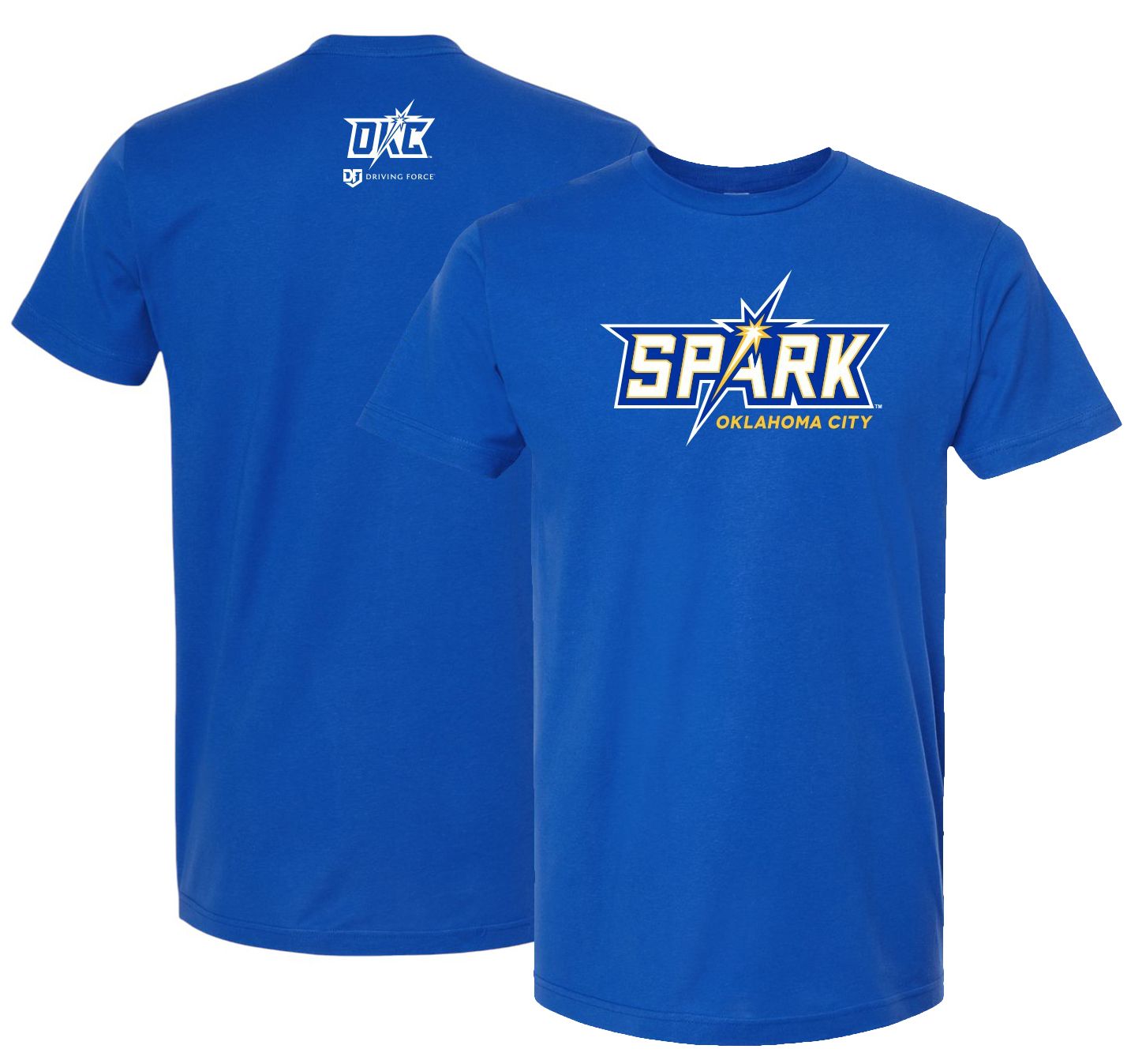 Driving Force Sports Men's Oklahoma City Spark Blue Cotton T-Shirt