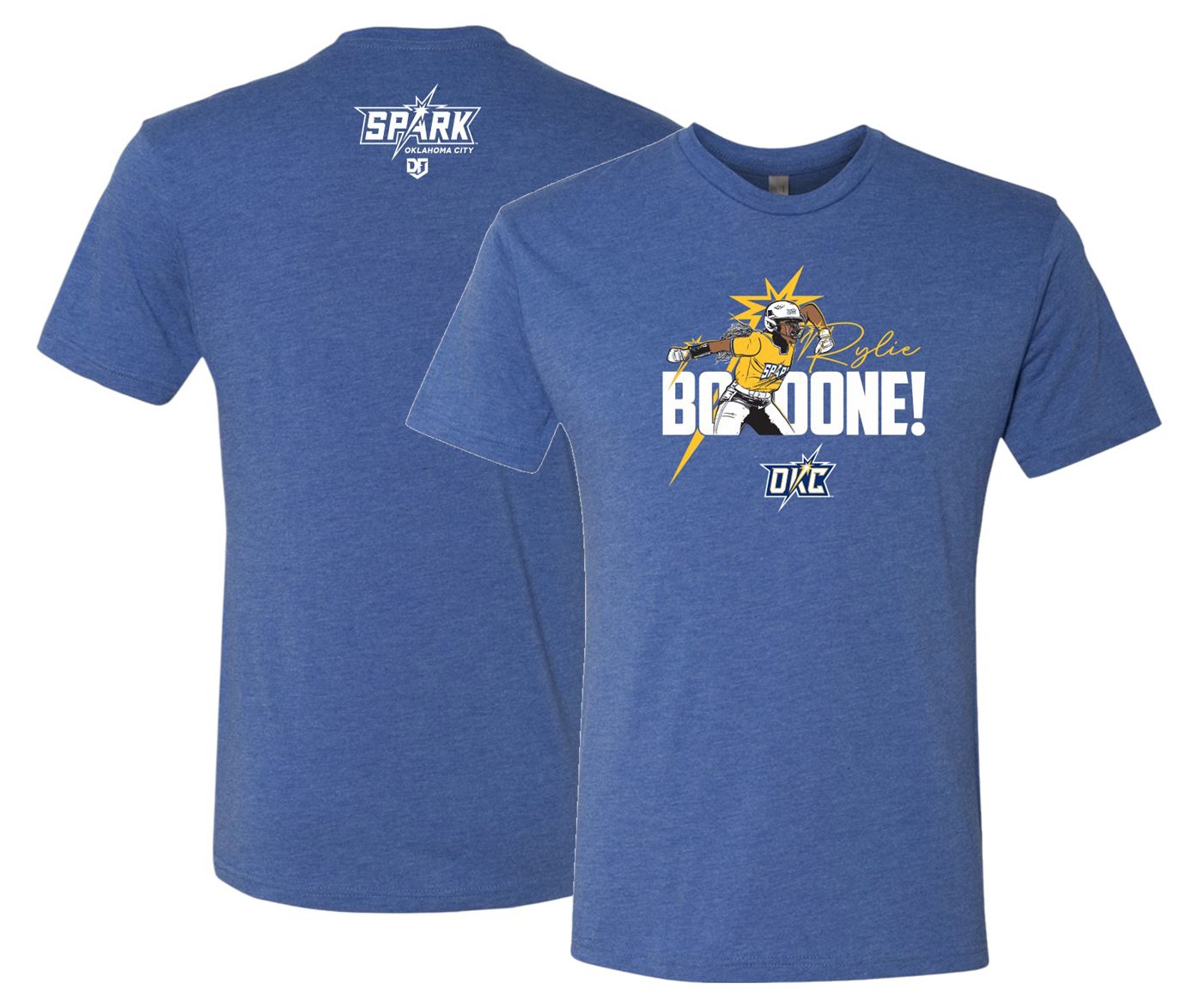 Driving Force Sports Men's Oklahoma City Spark Rylie Boone #0 Blue T-Shirt