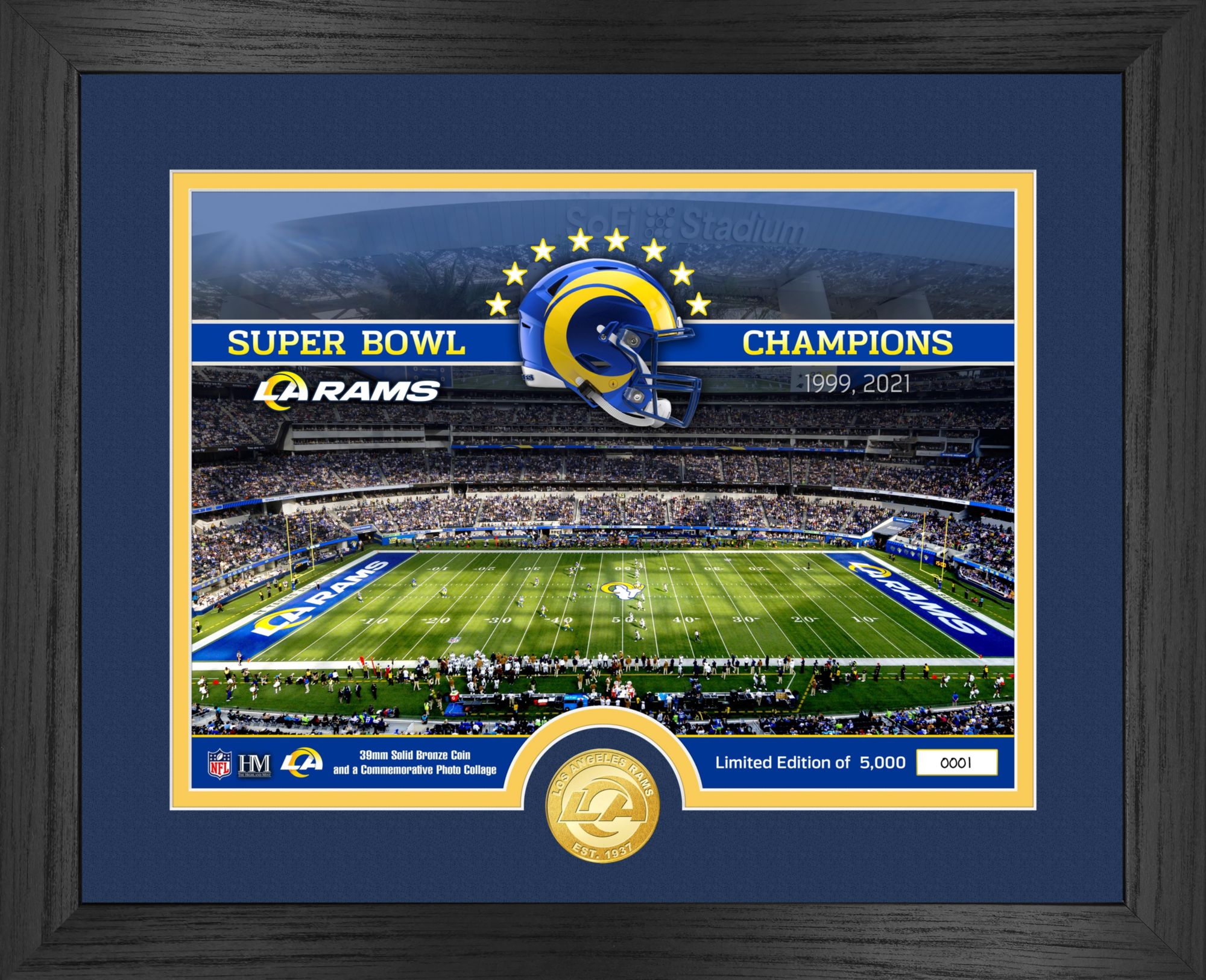 Highland Mint Los Angeles Rams Stadium Photo Frame