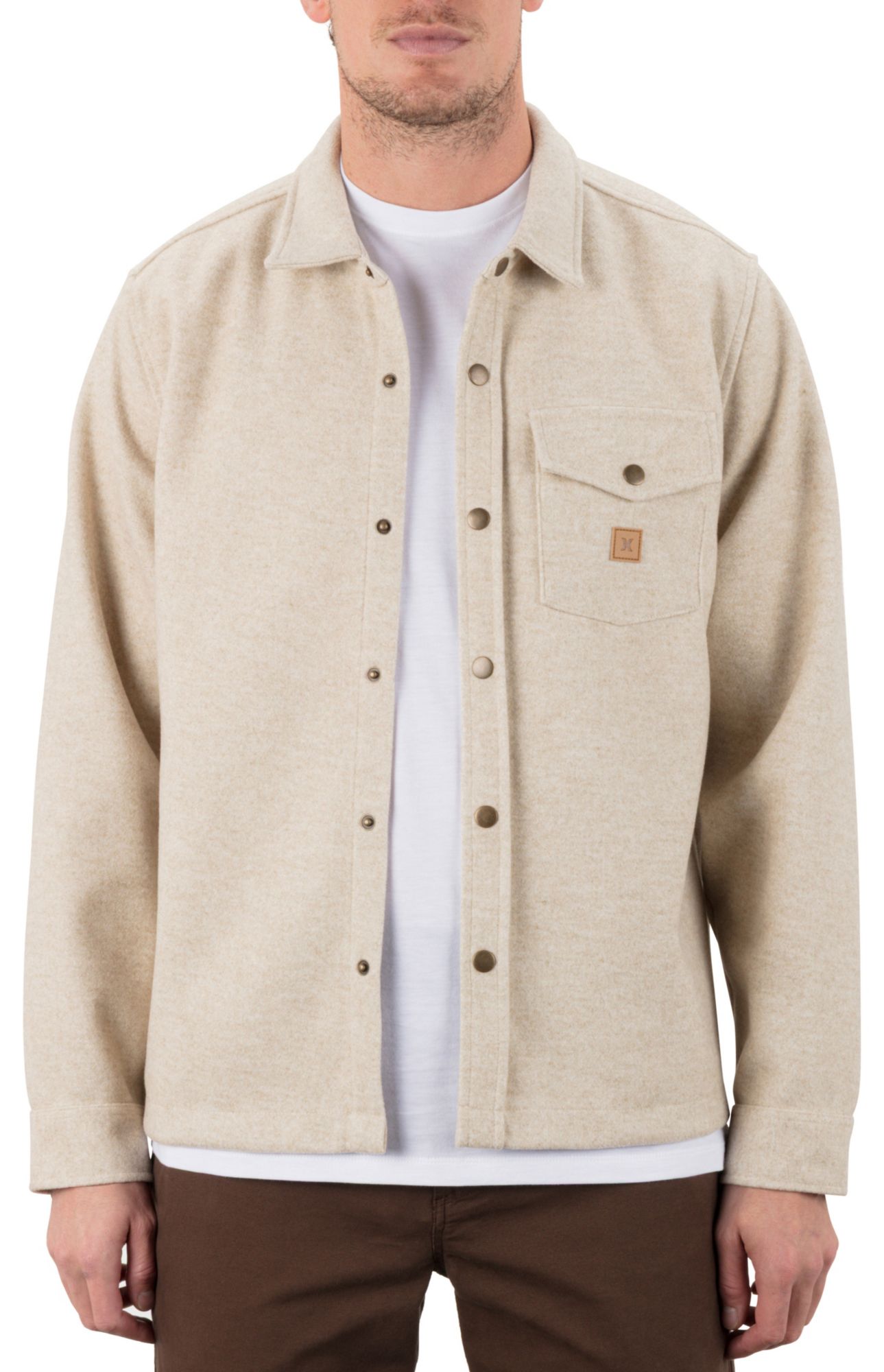 Hurley Men's Santa Cruz Solid Long Sleeve Flannel