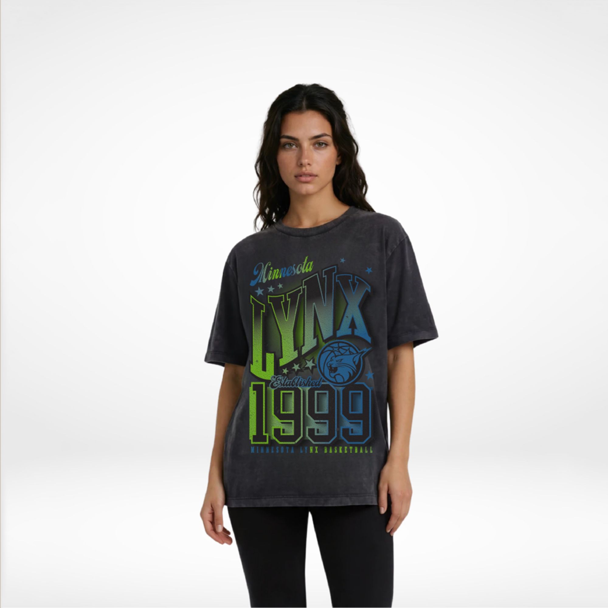 The Wild Collective Adult Minnesota Lynx Black Established Band Graphic T-Shirt