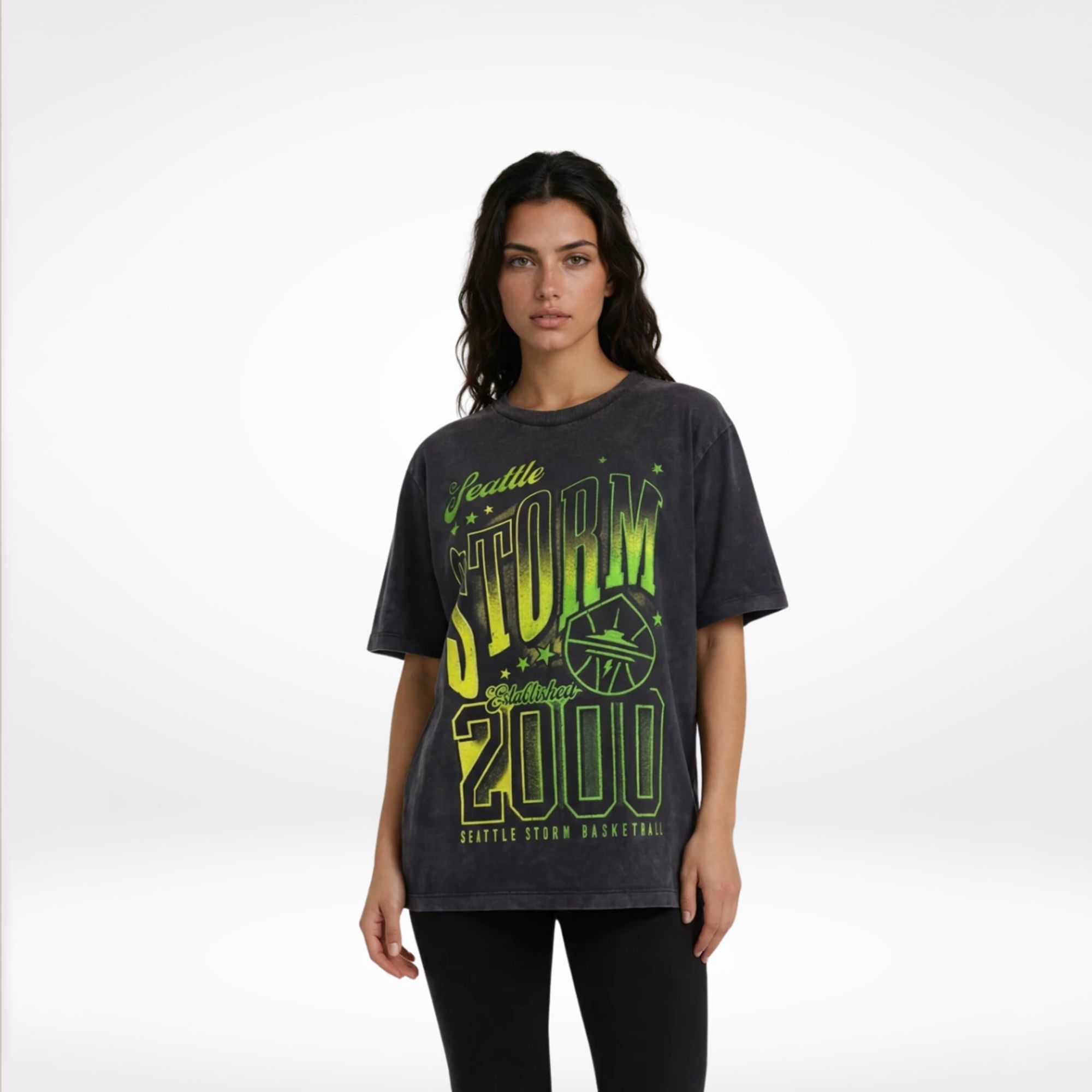 The Wild Collective Adult Seattle Storm Black Established Band Graphic T-Shirt