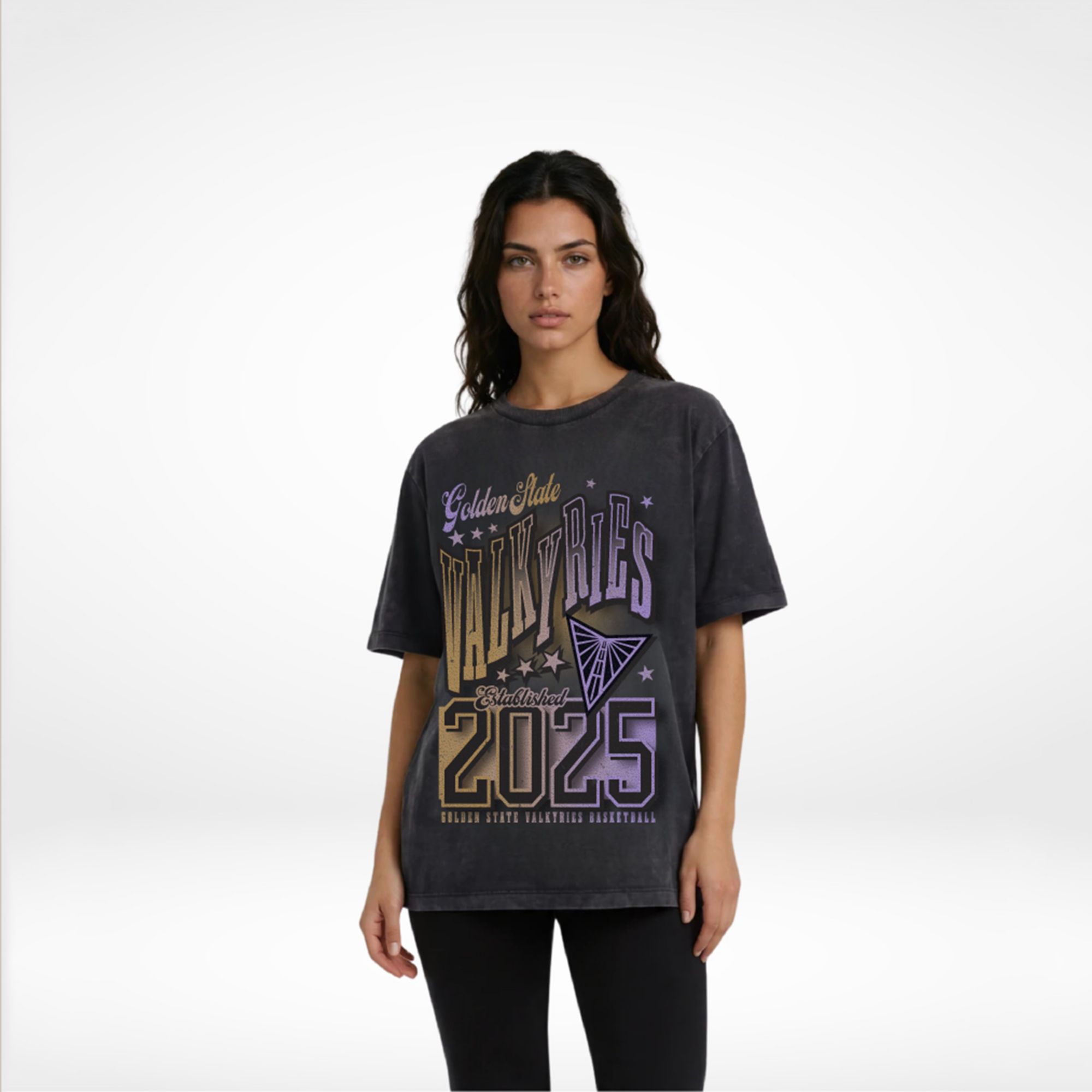 The Wild Collective Adult Golden State Valkyries Established Band Black T-Shirt