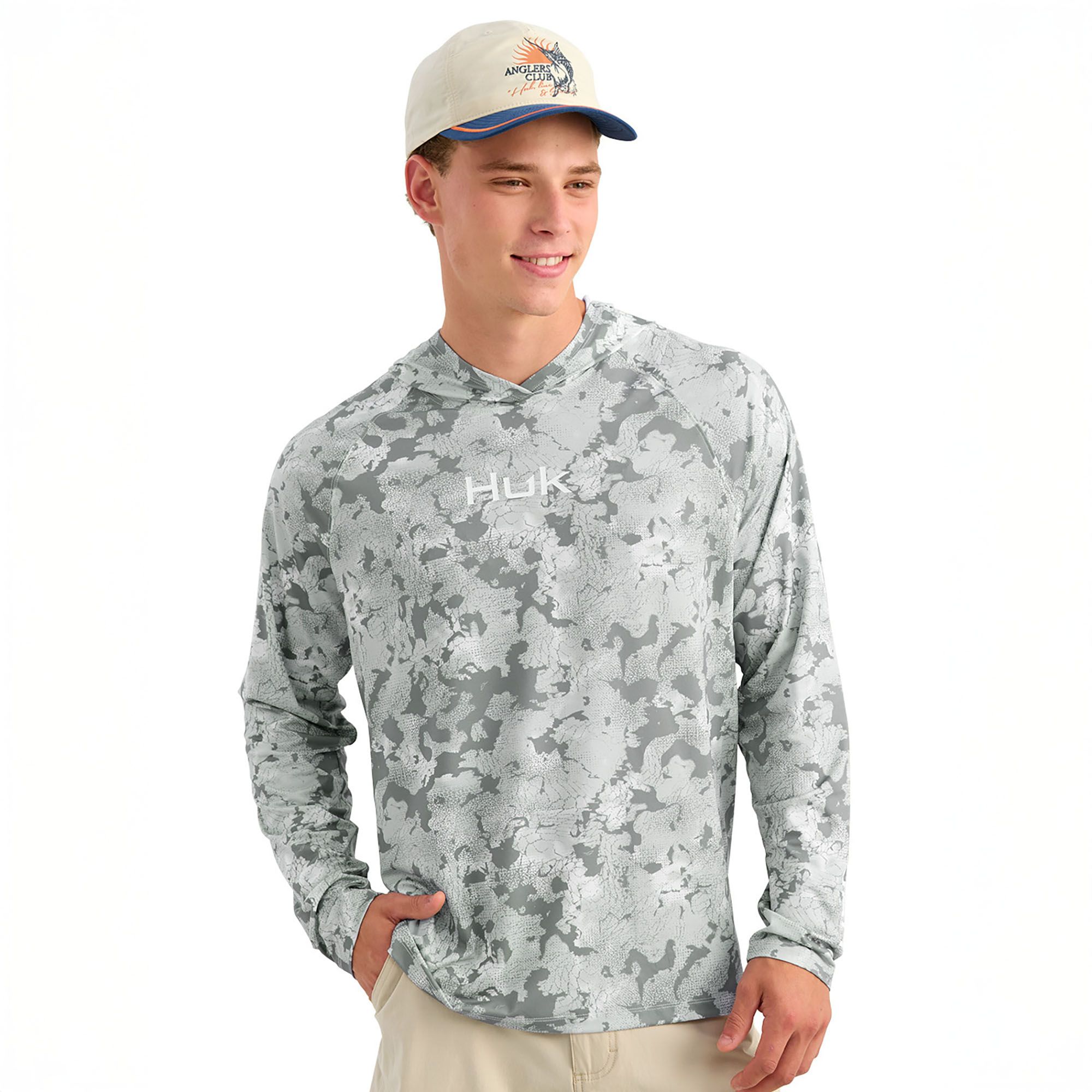 HUK Men's Airweight KC Print Hoodie