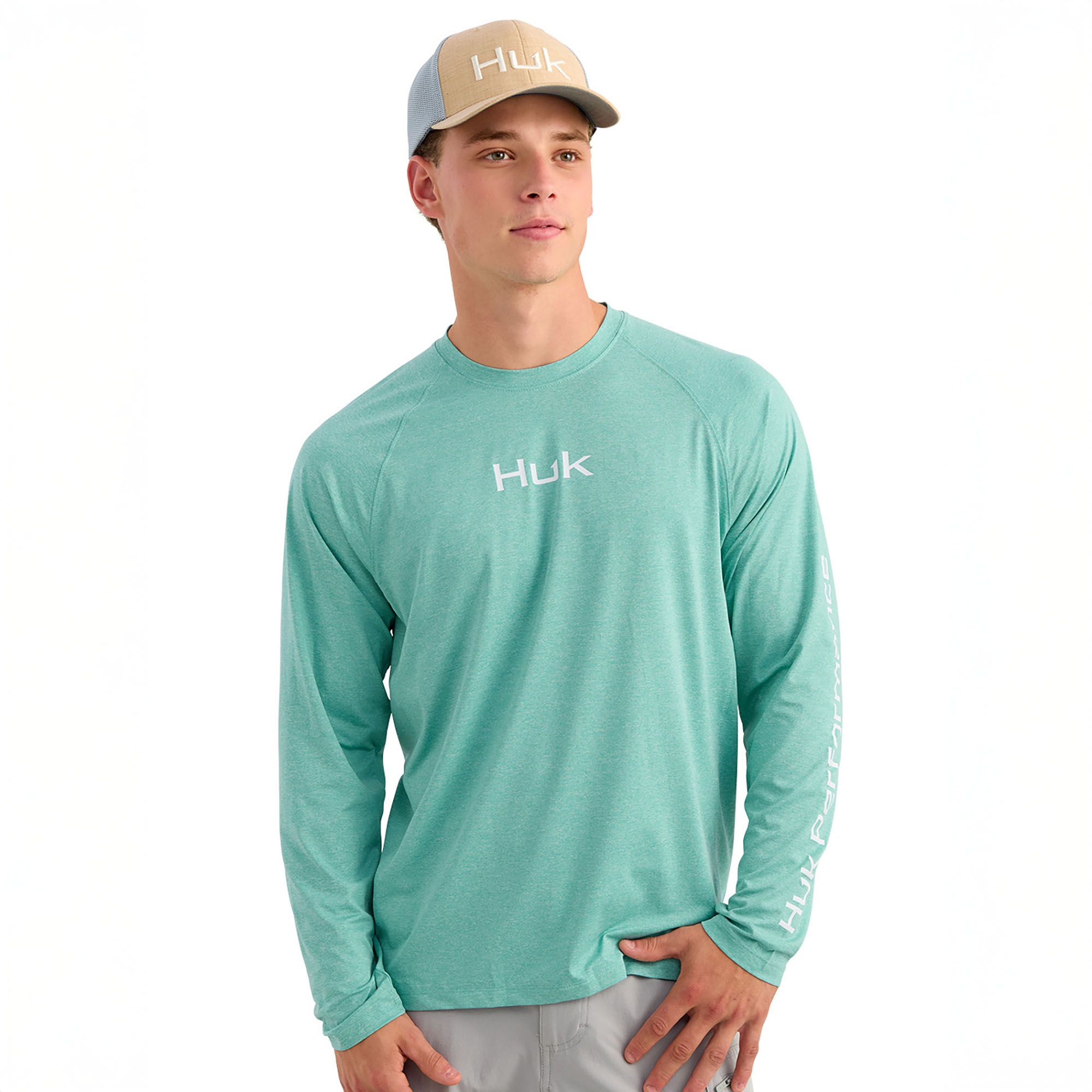 HUK Men's Airweight Long Sleeve Crew