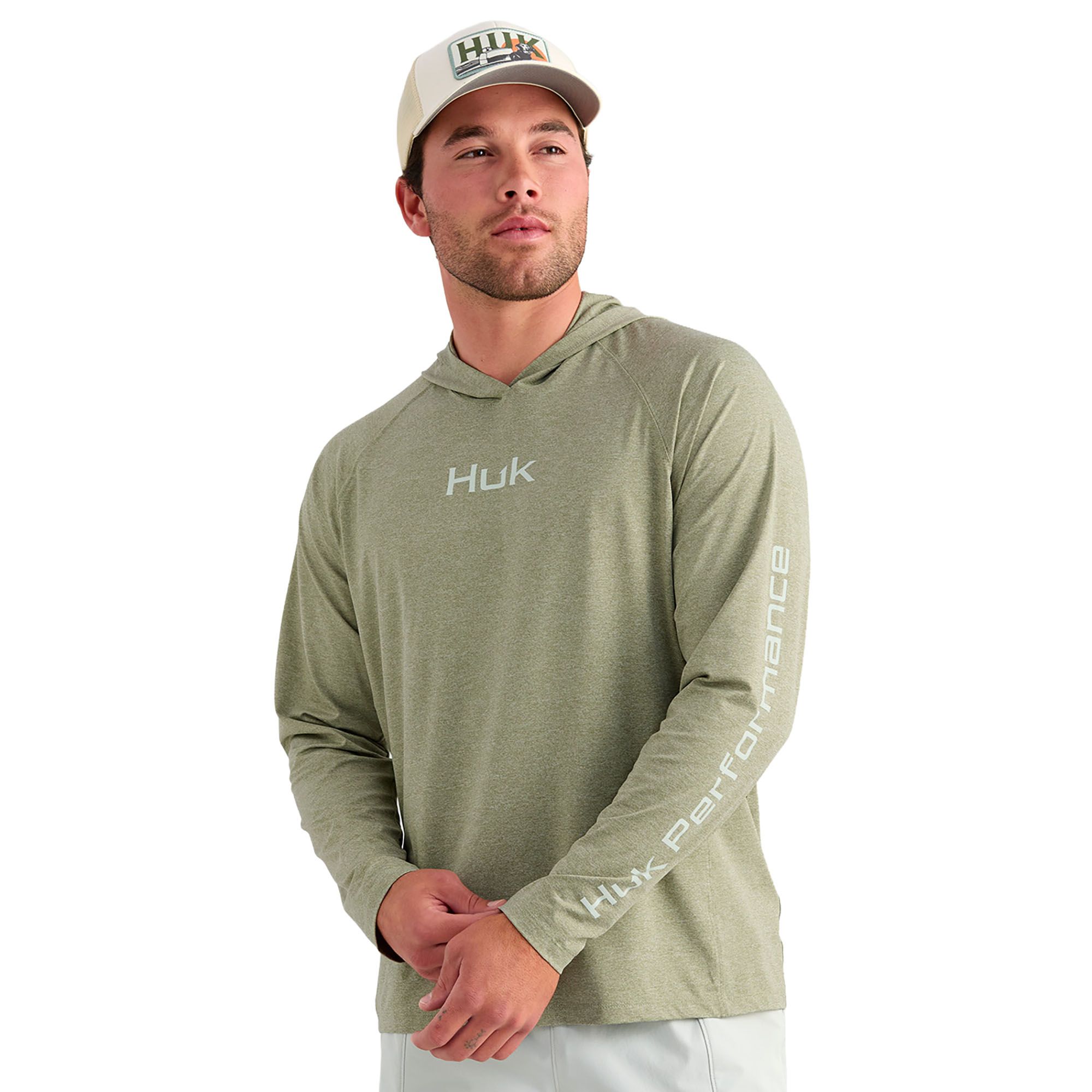 HUK Men's Airweight Long Sleeve Hoodie