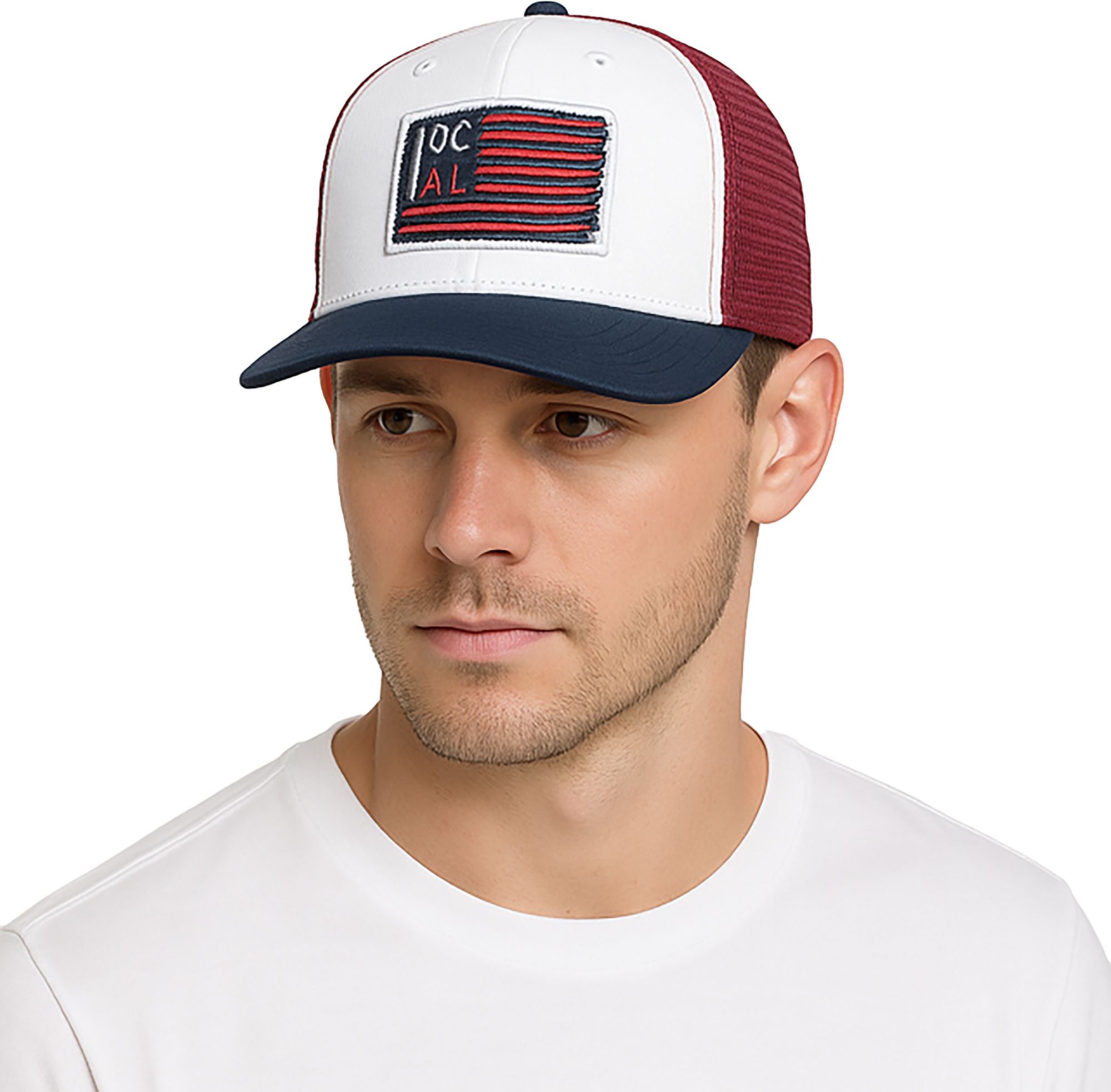 American locALs Adult Alabama White Upside Down Adjustable Hat
