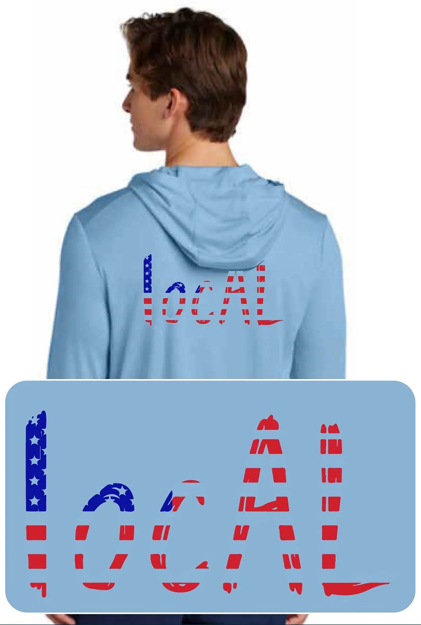 American locALs Adult Alabama Blue Flag Hoodie