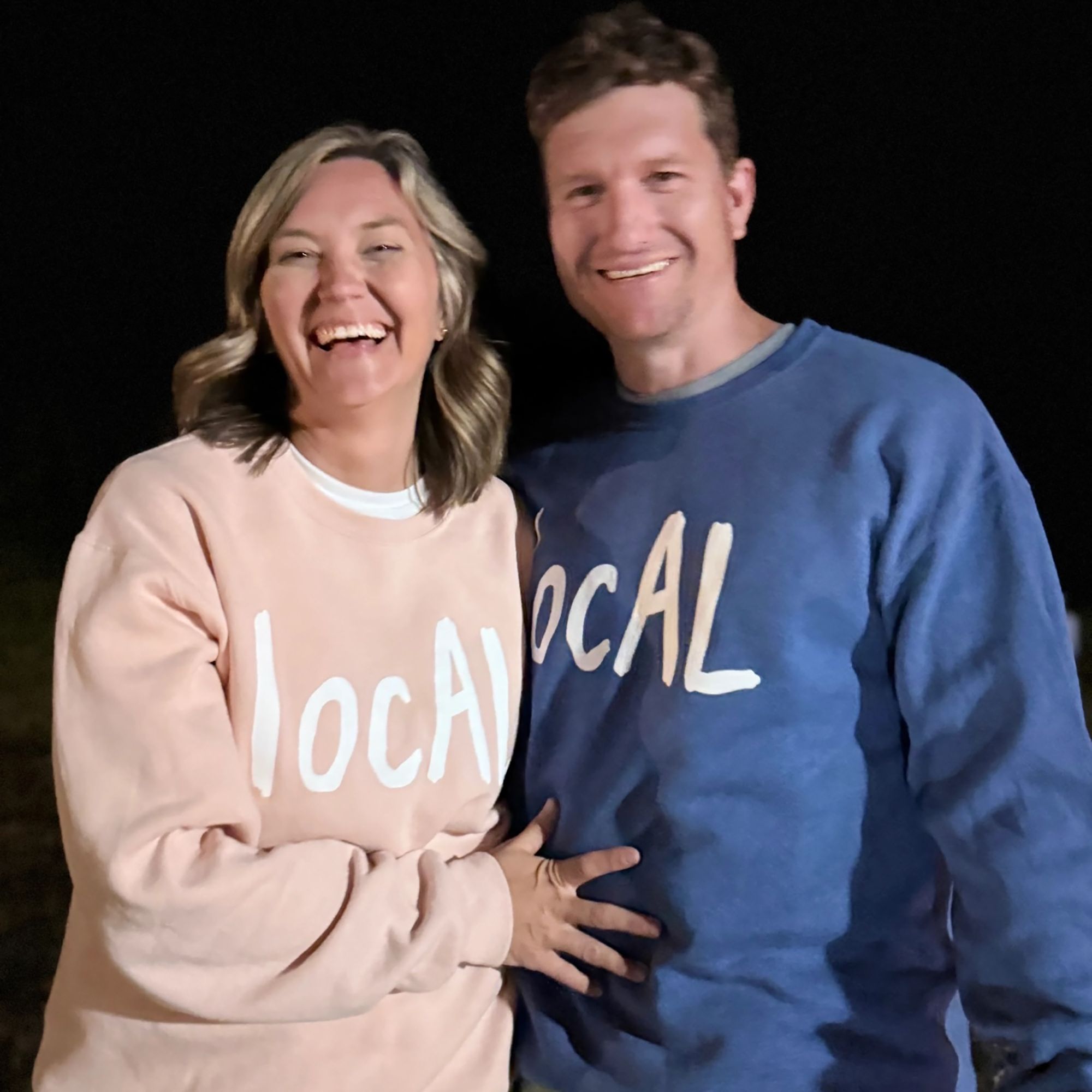 American locALs Adult Alabama Pink Local Logo Crewneck Sweatshirt