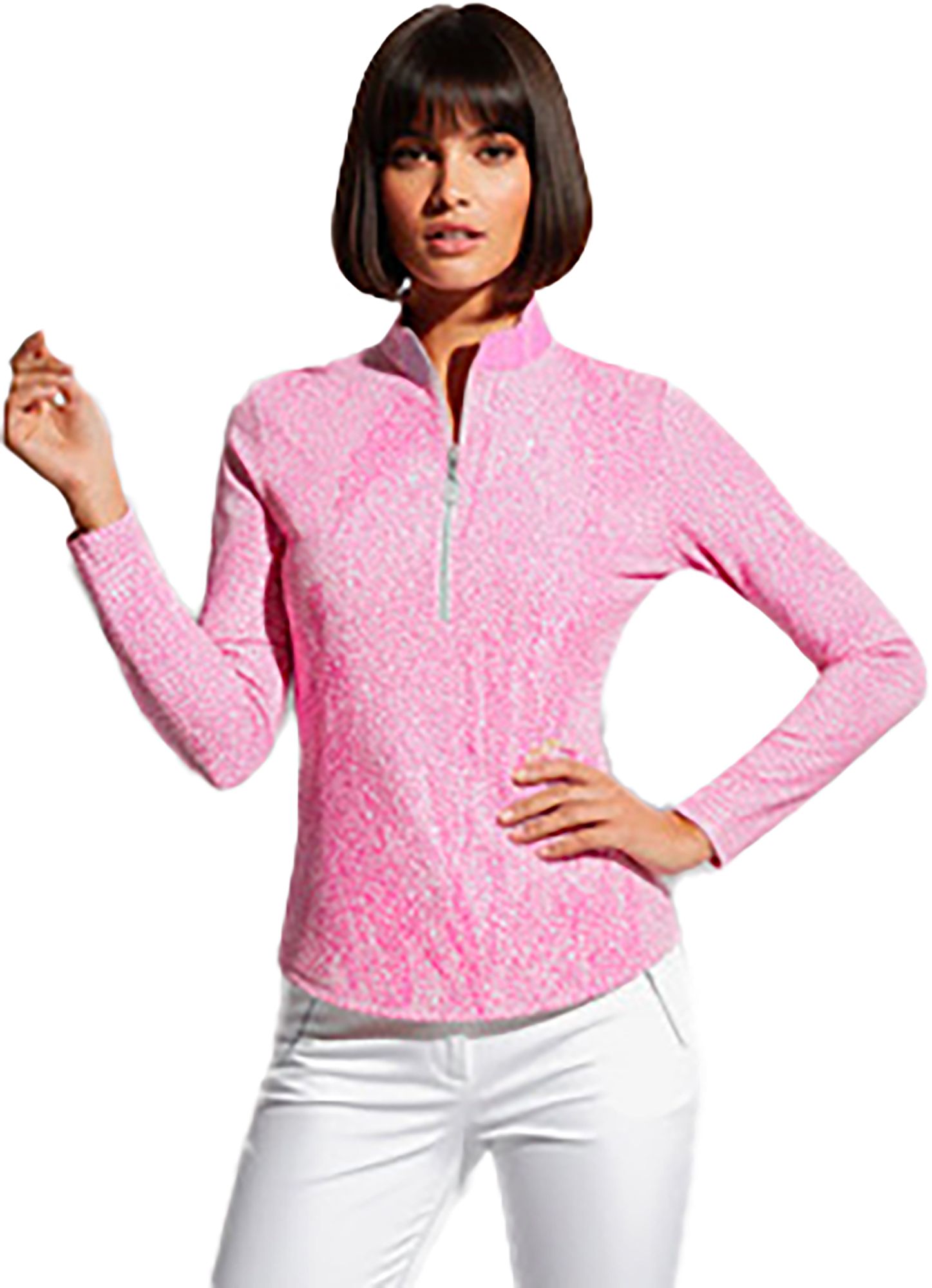 Jamie Sadock Women's Sauvage Sensense Print Long Sleeve ½ Zip Shirt