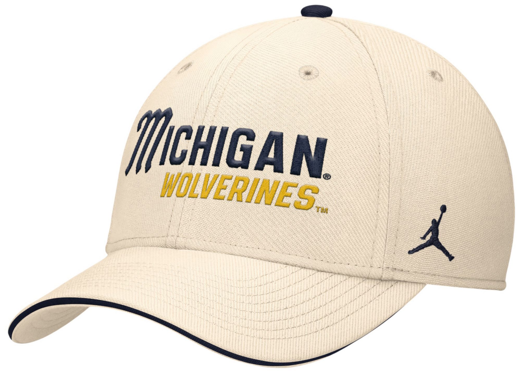 Jordan Adult Michigan Wolverines Natural Rise Primetime Swooshflex Cap