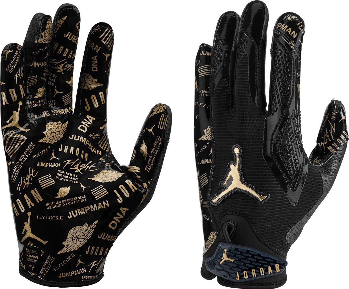 Jordan Fly Lock 2.0 Metallic Football Gloves | Dick's Sporting Goods