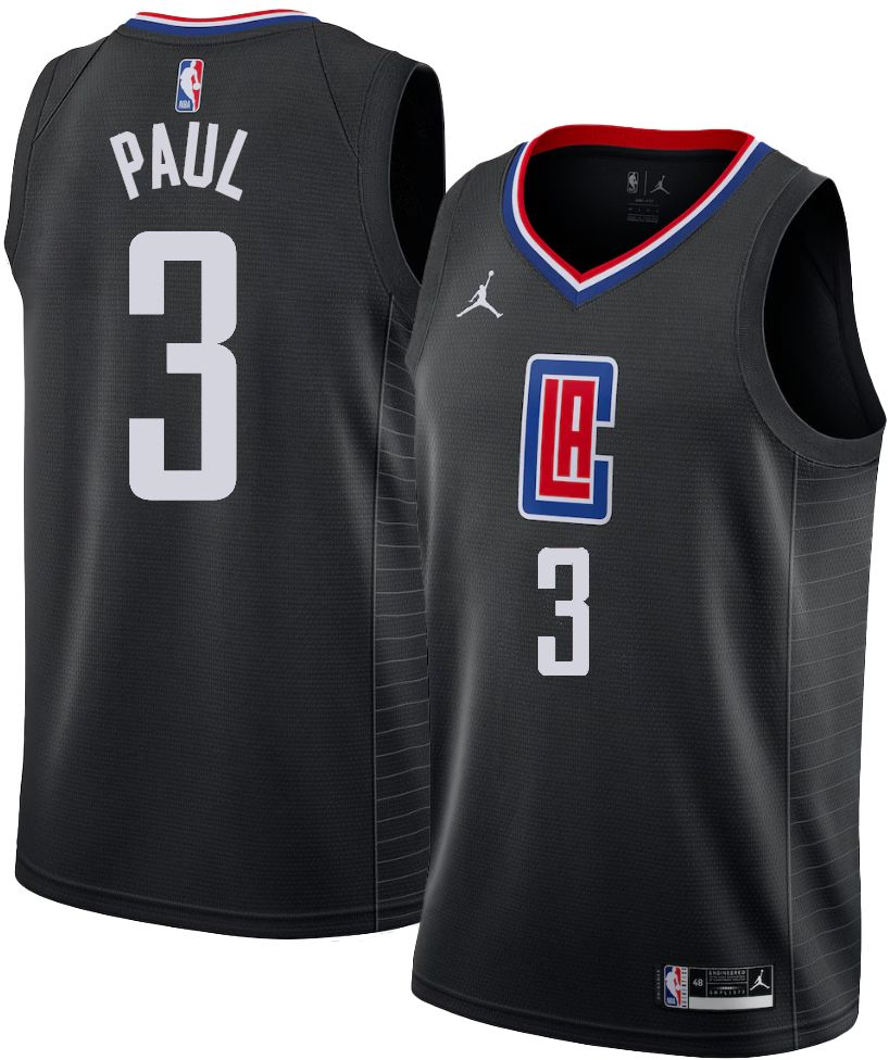 Jordan Adult Los Angeles Clippers Chris Paul #3 Black Swingman Statement Jersey