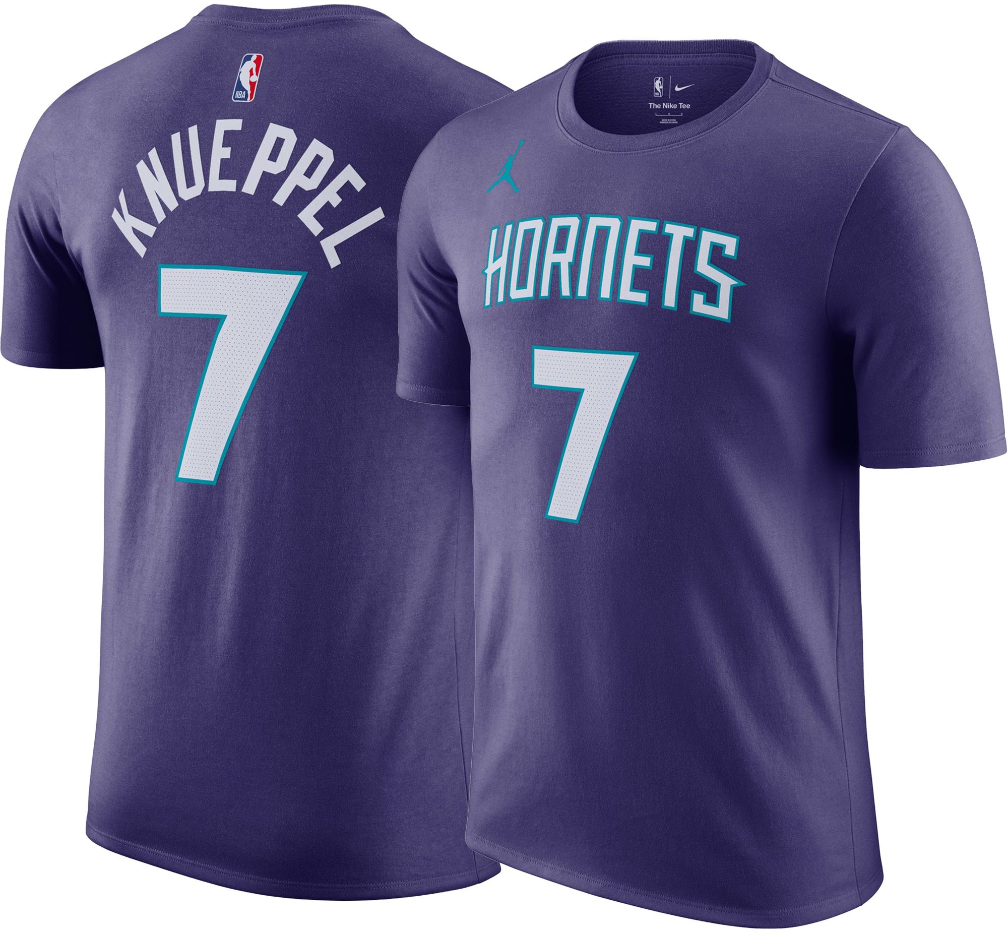 Jordan Men's Charlotte Hornets Kon Knueppel #7 Purple Statement T-Shirt