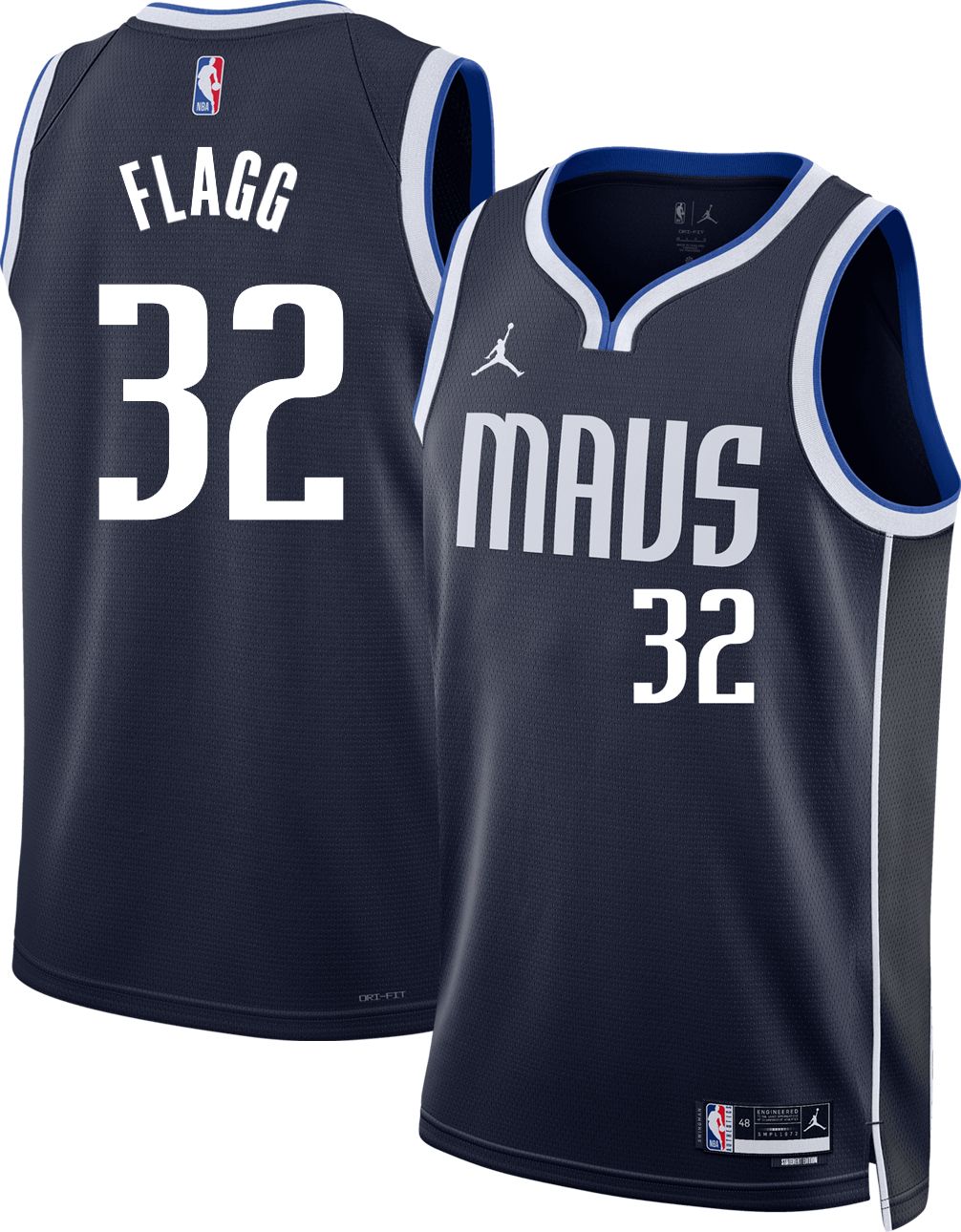 Jordan Adult Dallas Mavericks Cooper Flagg #32 Navy Swingman Statement Jersey