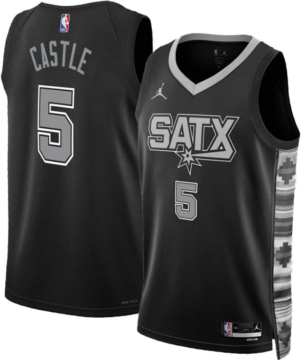 Jordan Adult San Antonio Spurs Stephon Castle #5 Swingman Statement Jersey